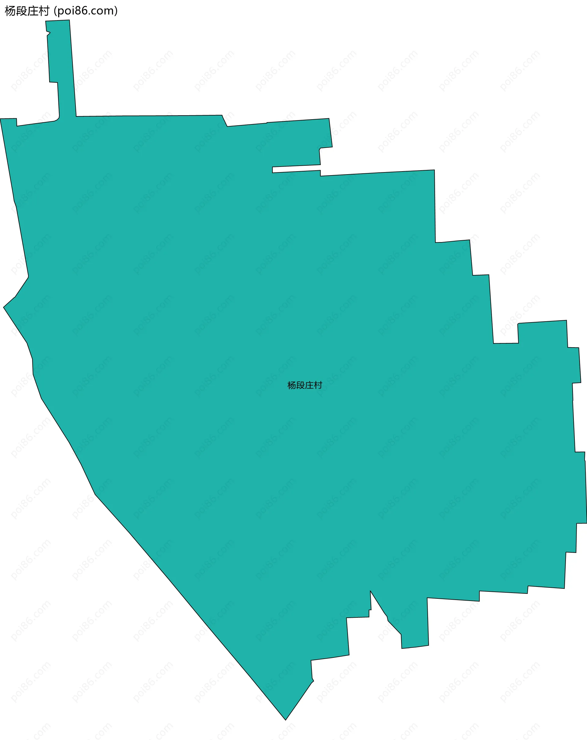 杨段庄村边界地图