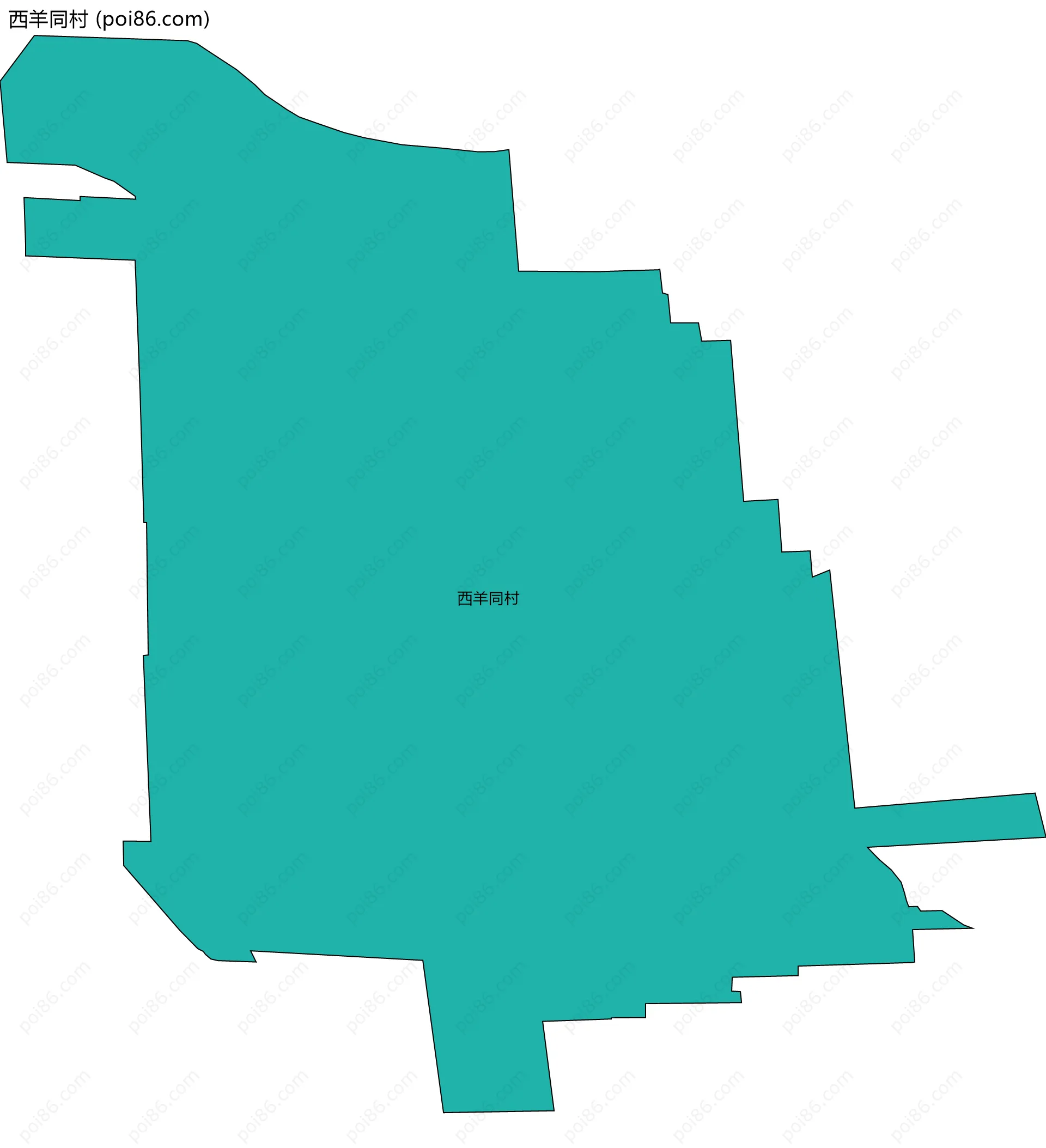 西羊同村边界地图