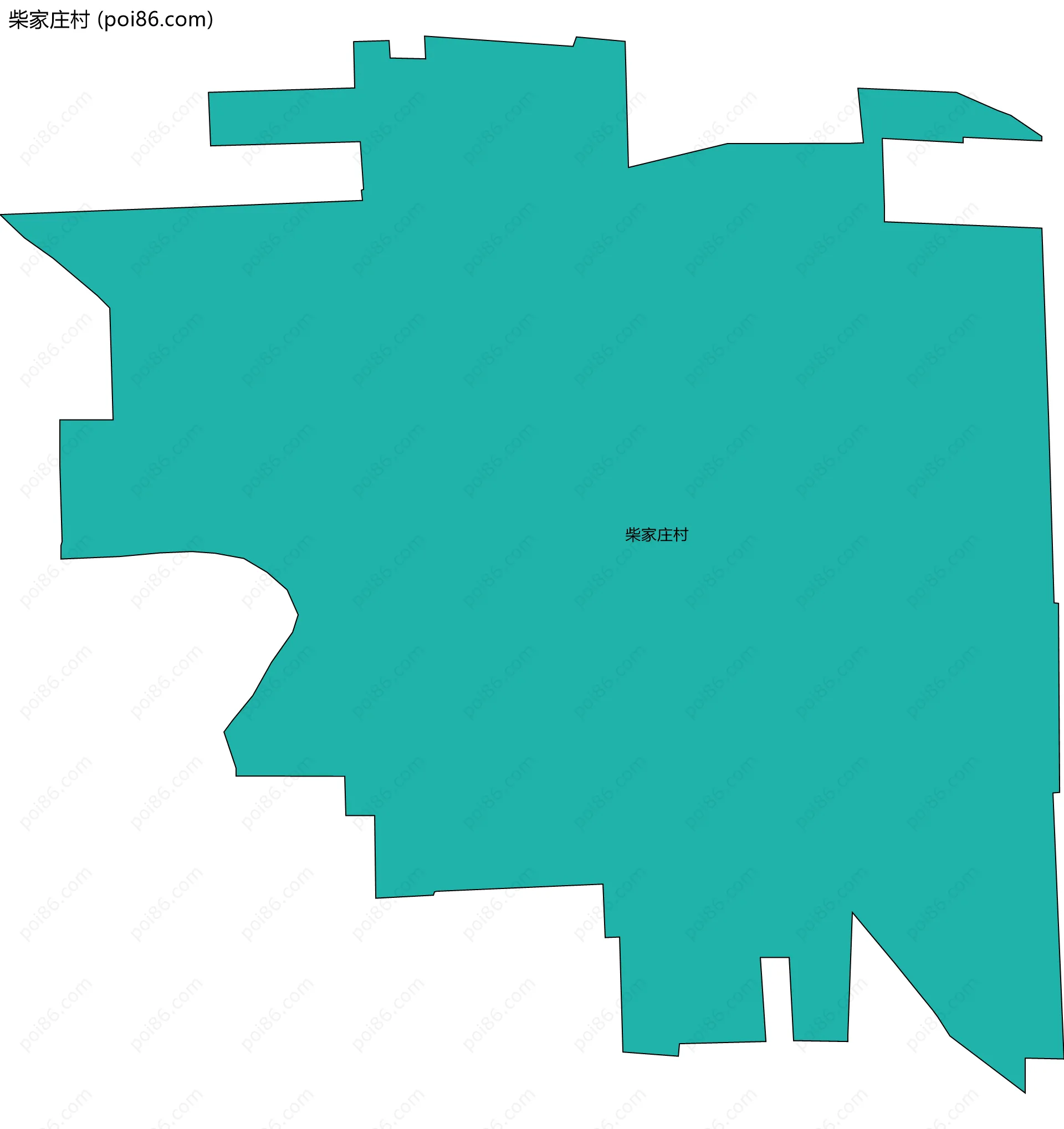 柴家庄村边界地图
