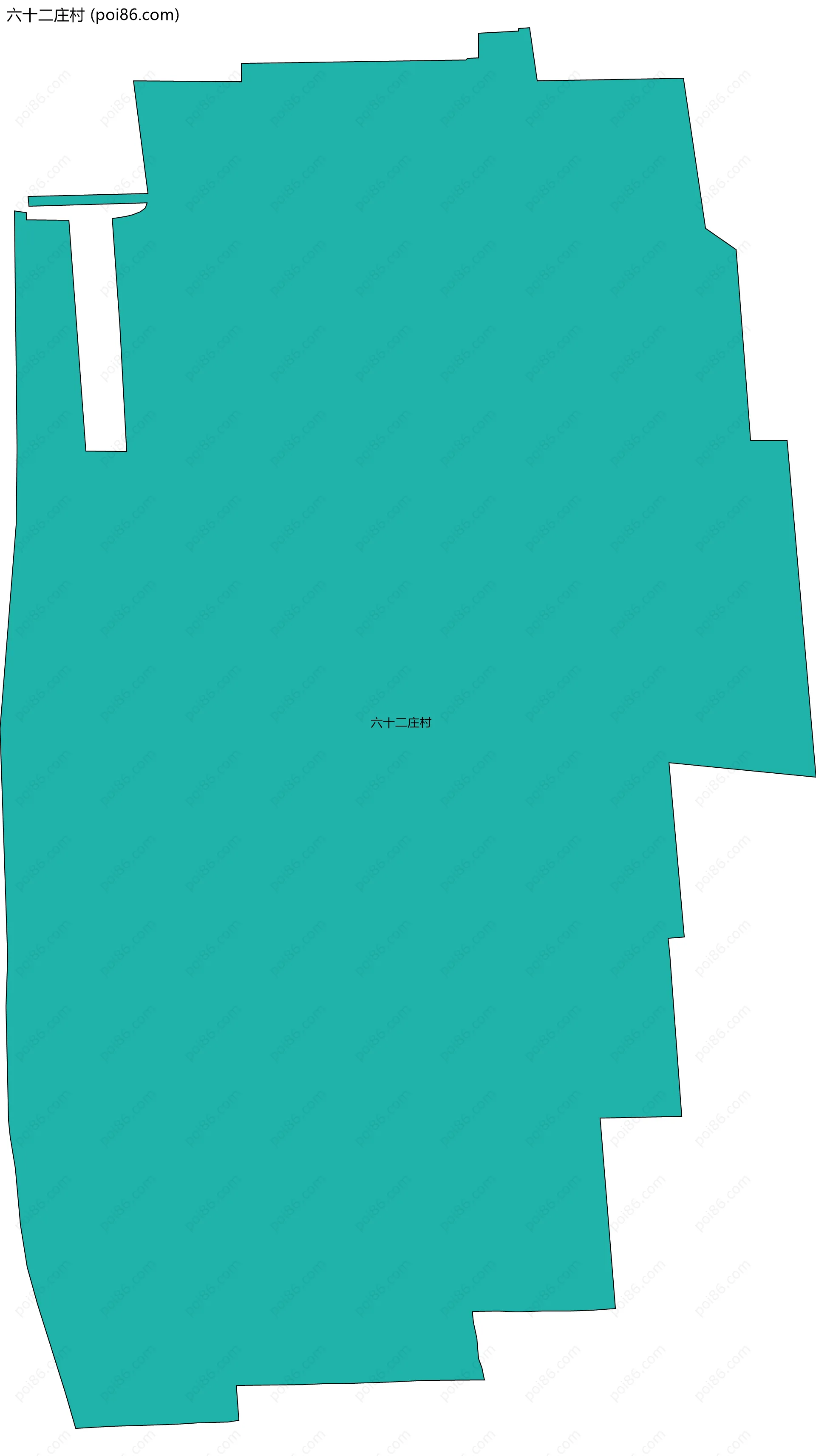 六十二庄村边界地图