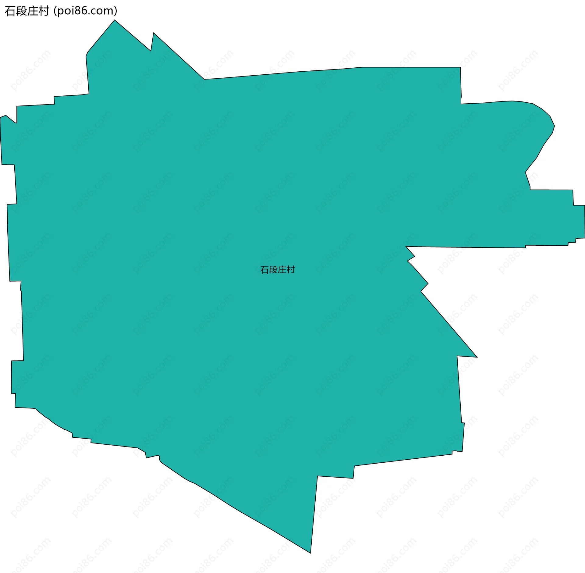 石段庄村边界地图