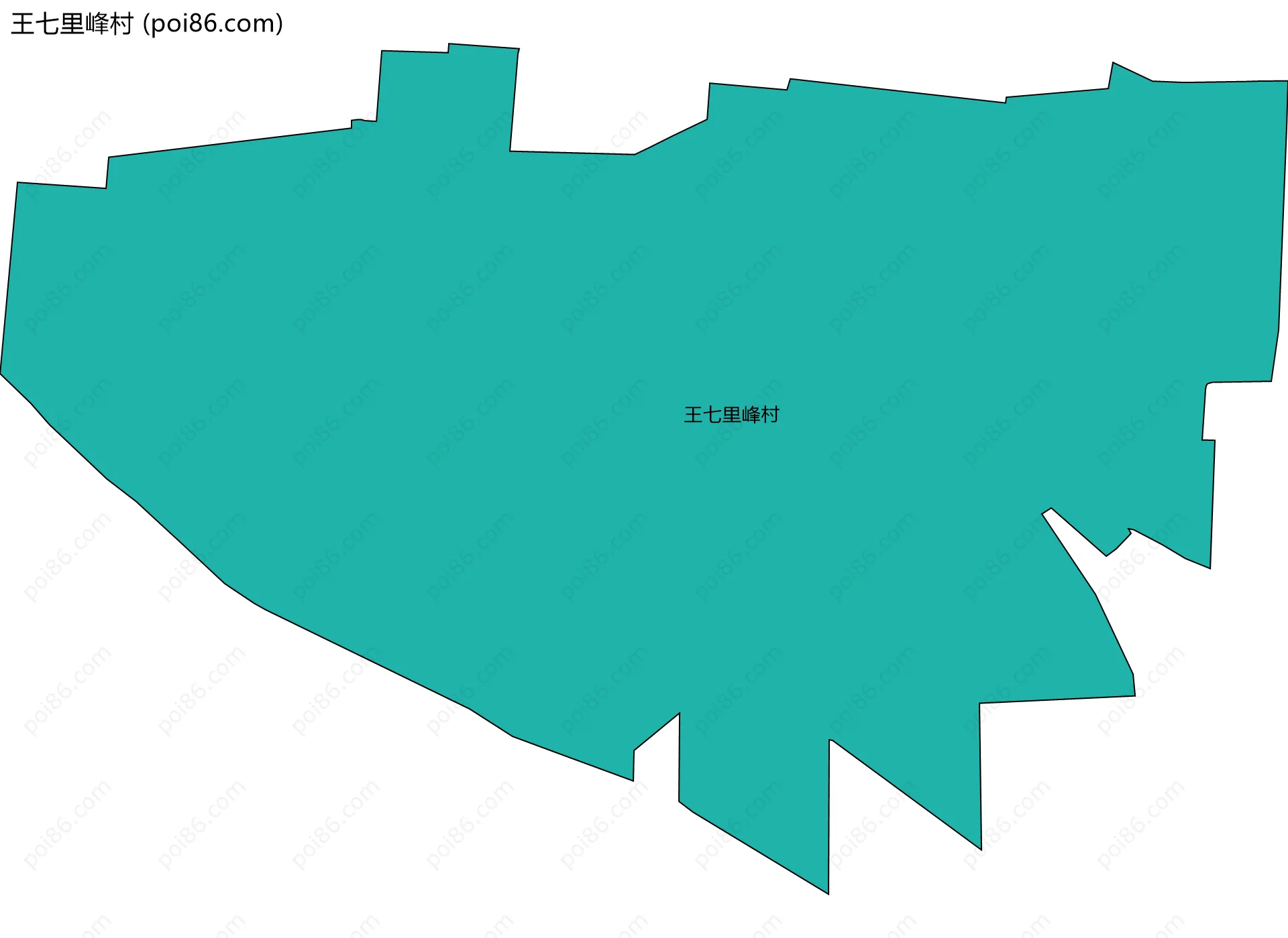 王七里峰村边界地图