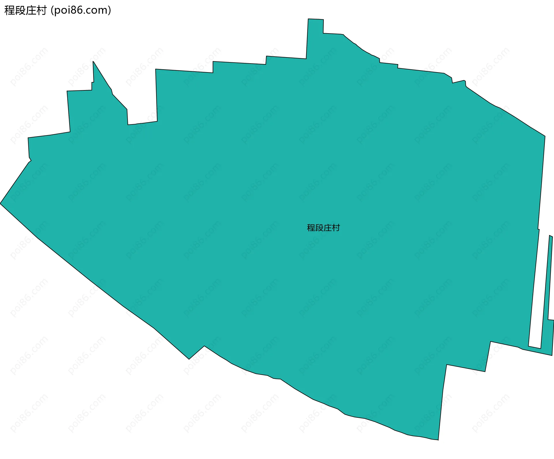 程段庄村边界地图