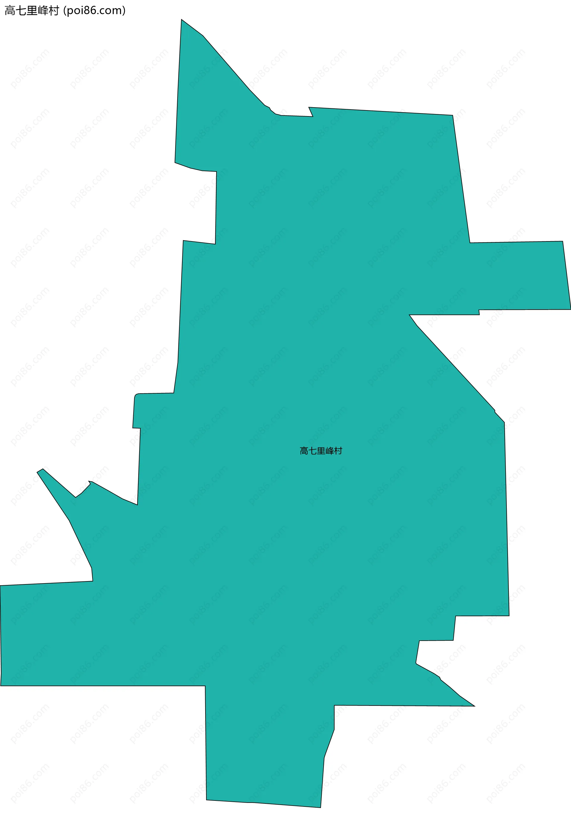 高七里峰村边界地图