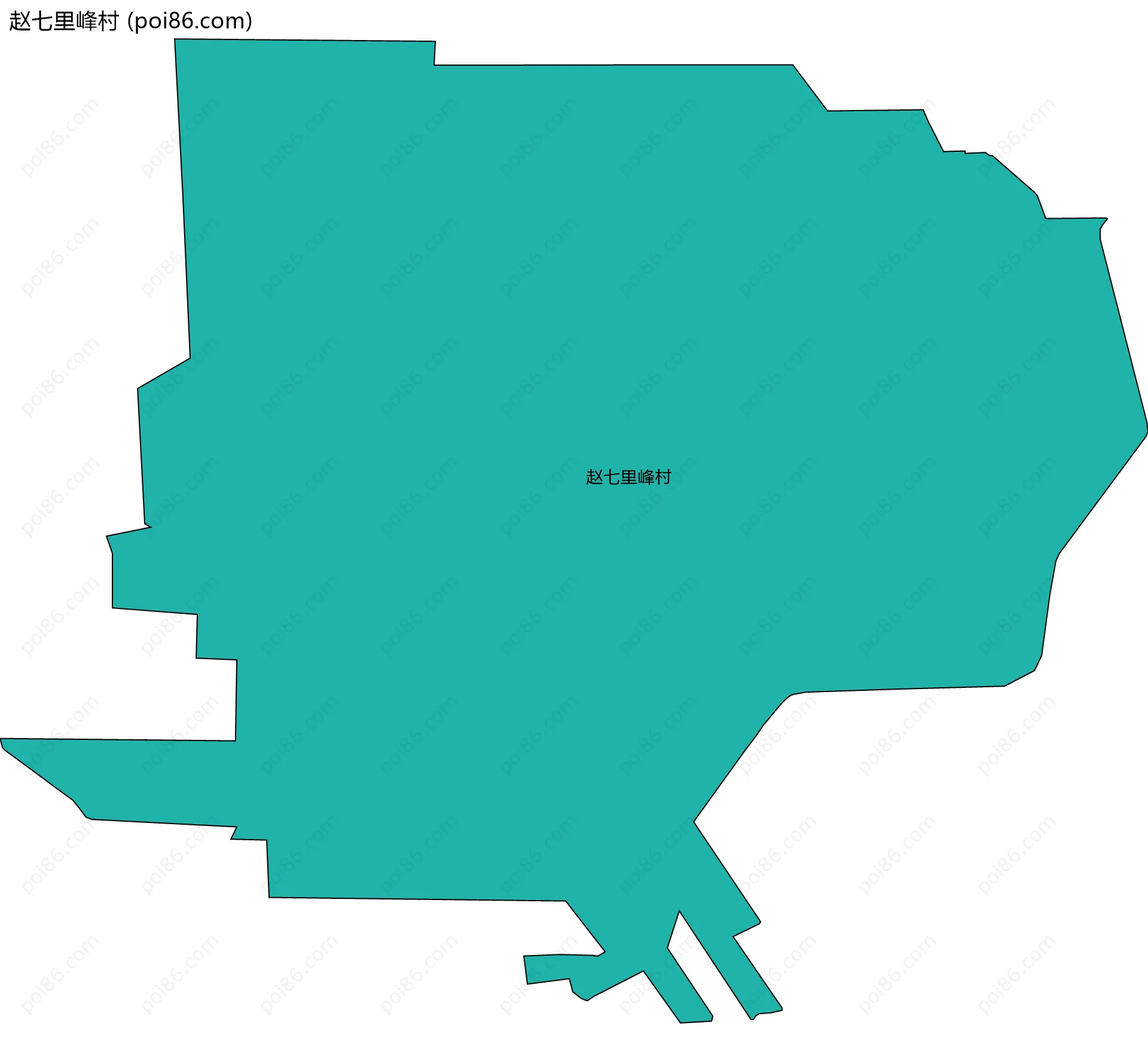 赵七里峰村边界地图