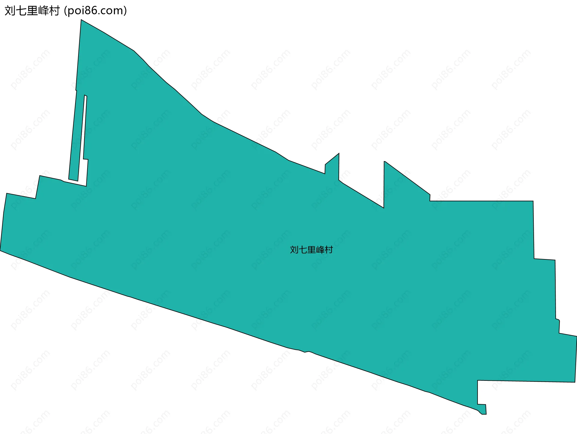 刘七里峰村边界地图