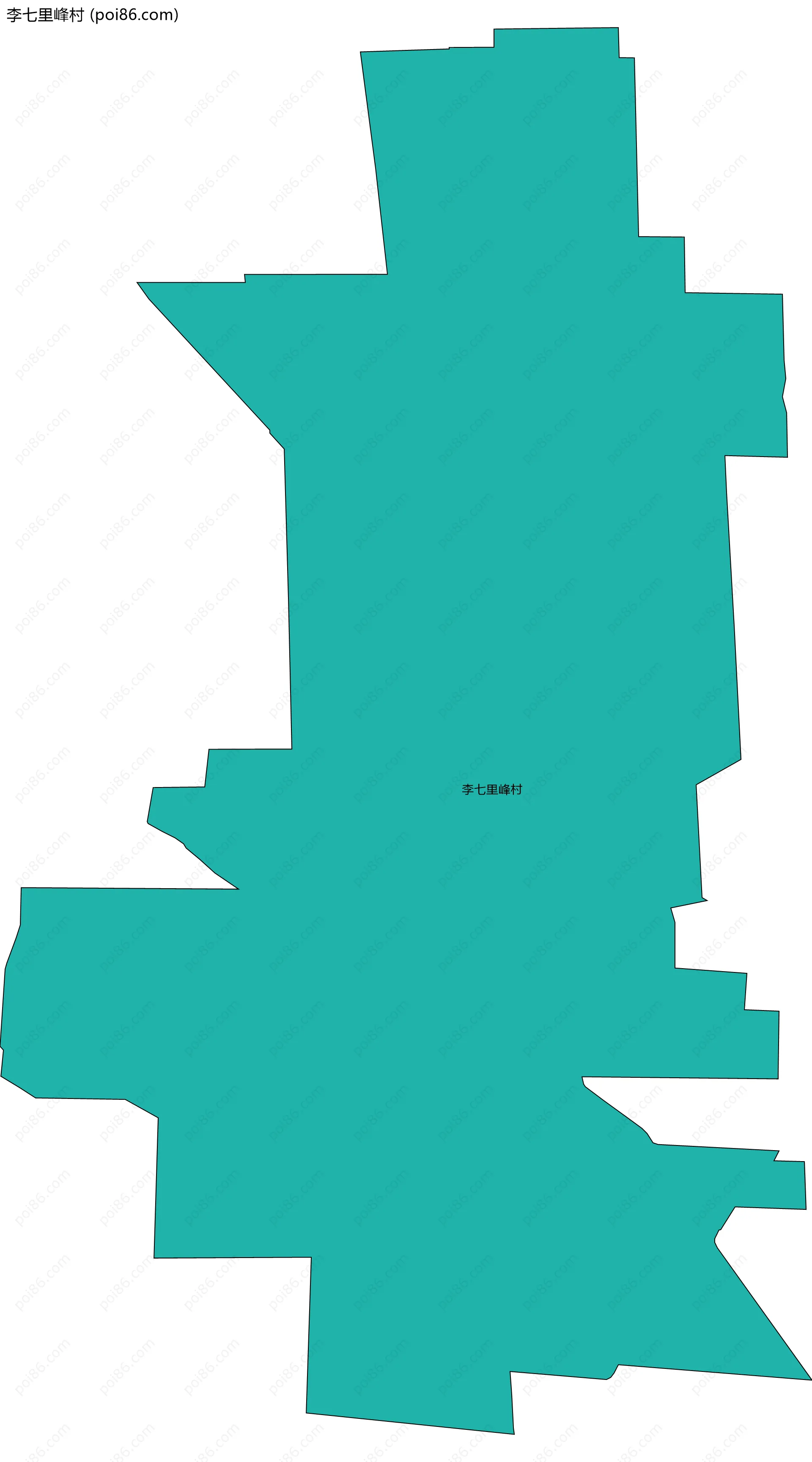 李七里峰村边界地图