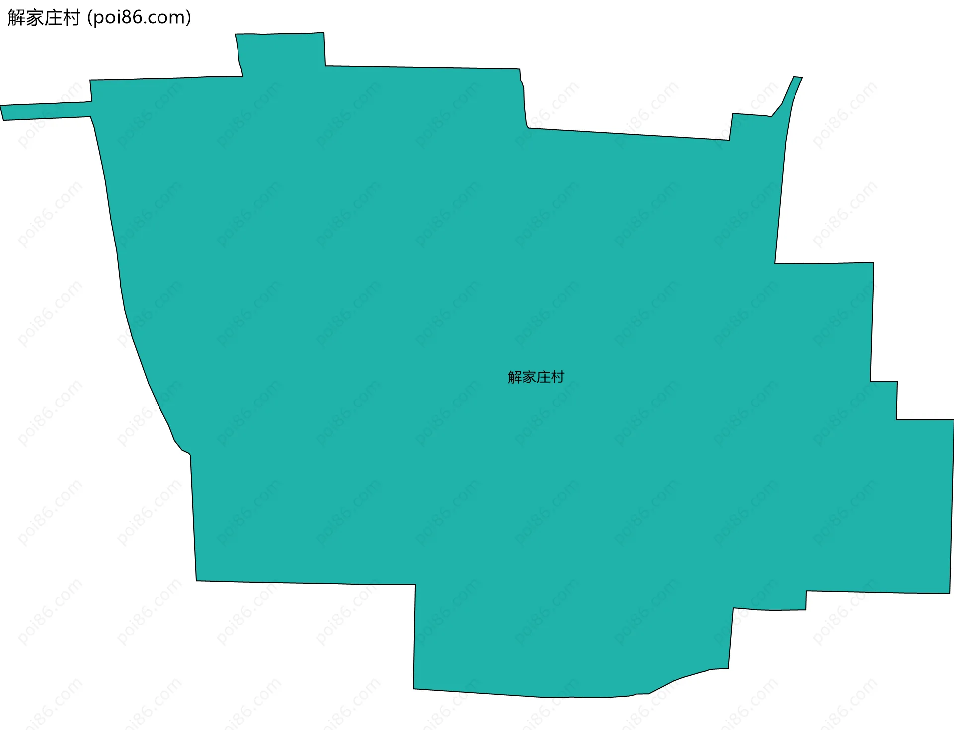 解家庄村边界地图