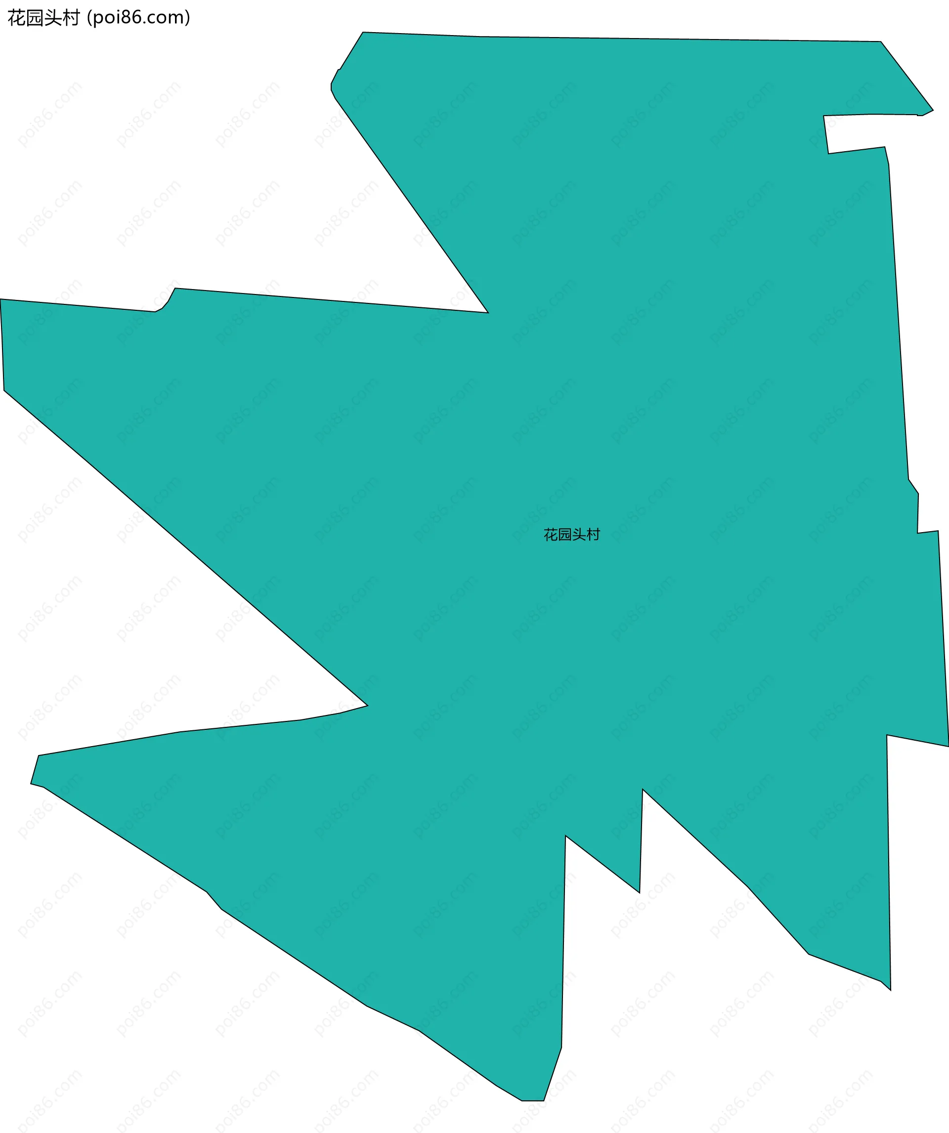 花园头村边界地图