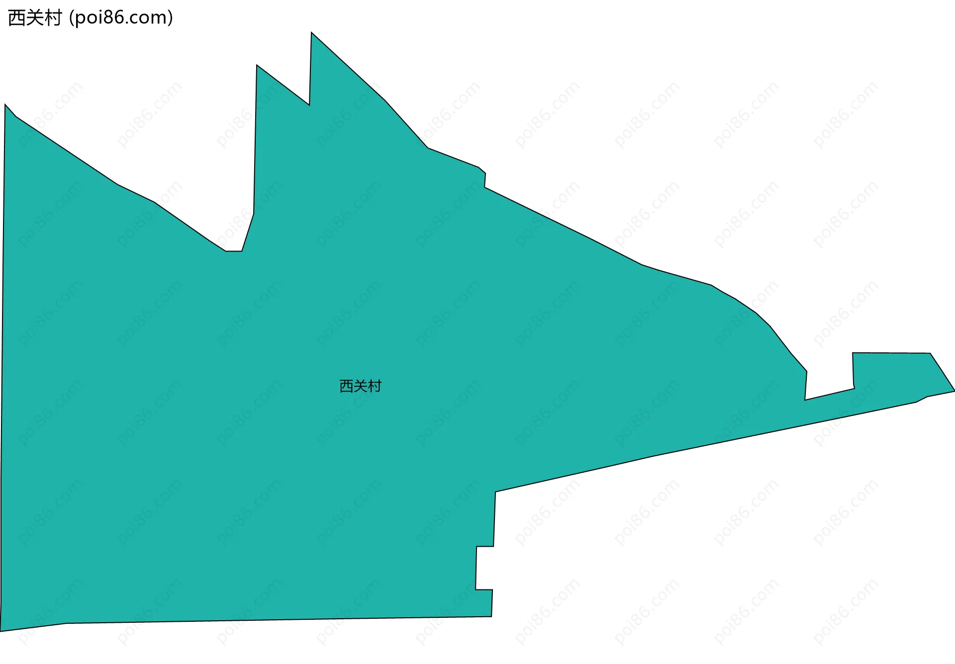 西关村边界地图