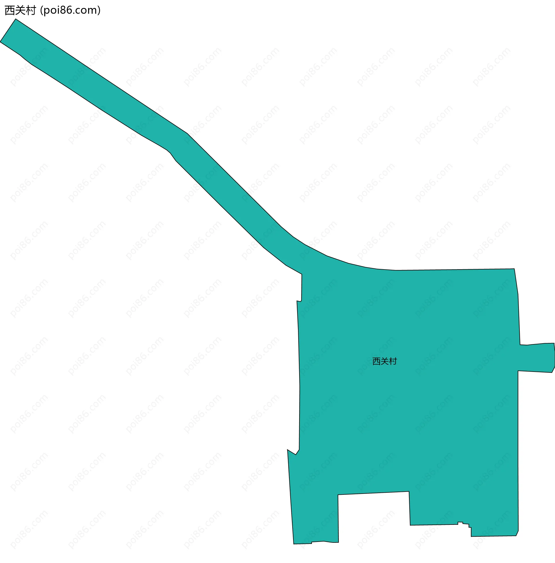 西关村边界地图