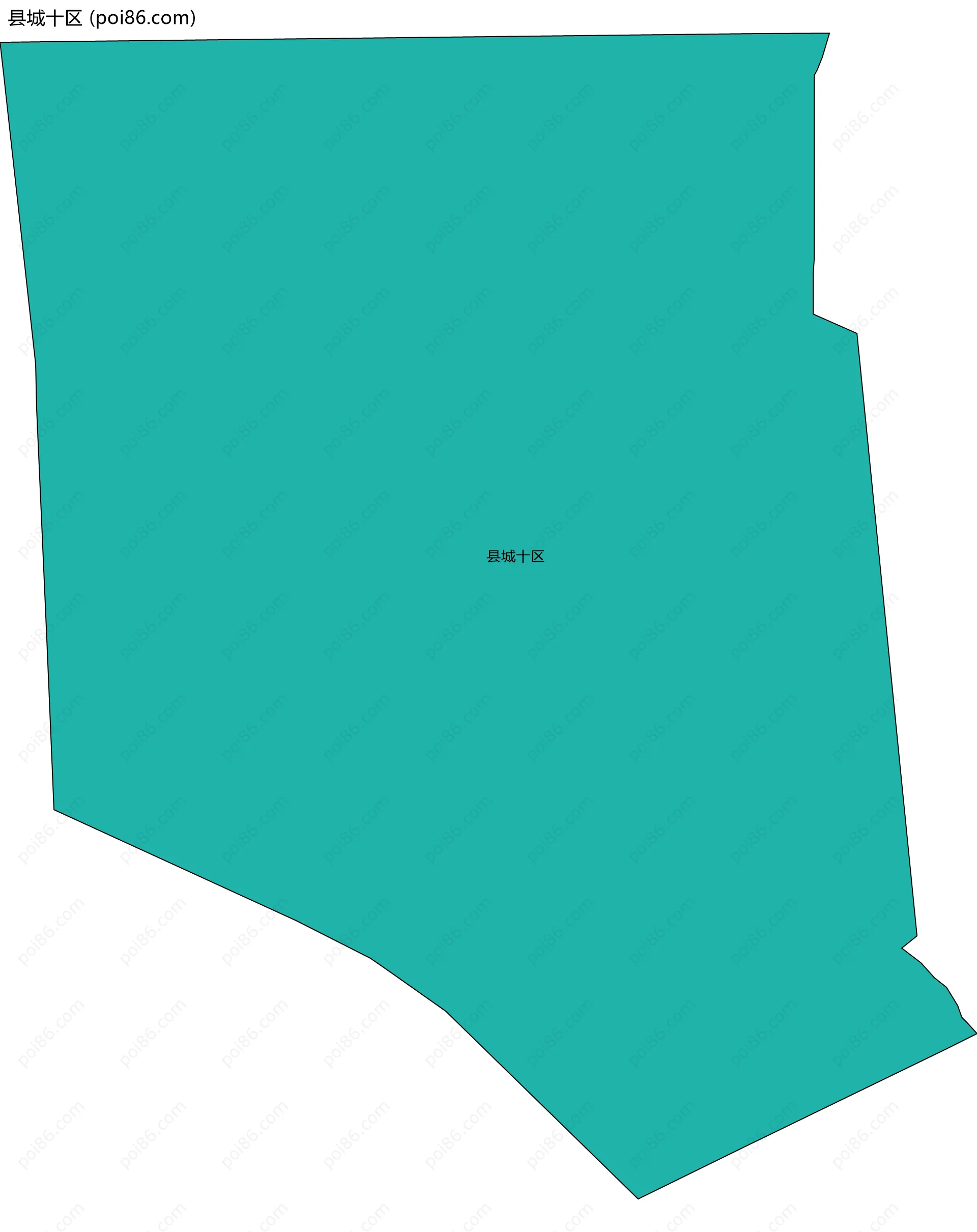 县城十区边界地图