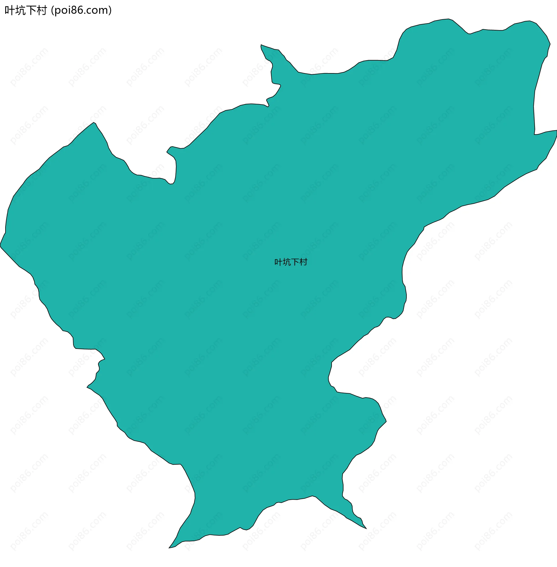 叶坑下村边界地图