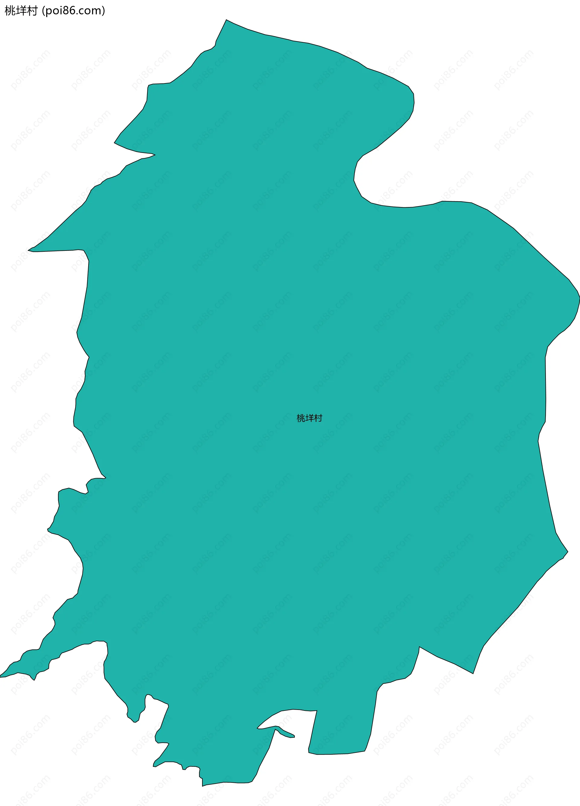桃垟村边界地图