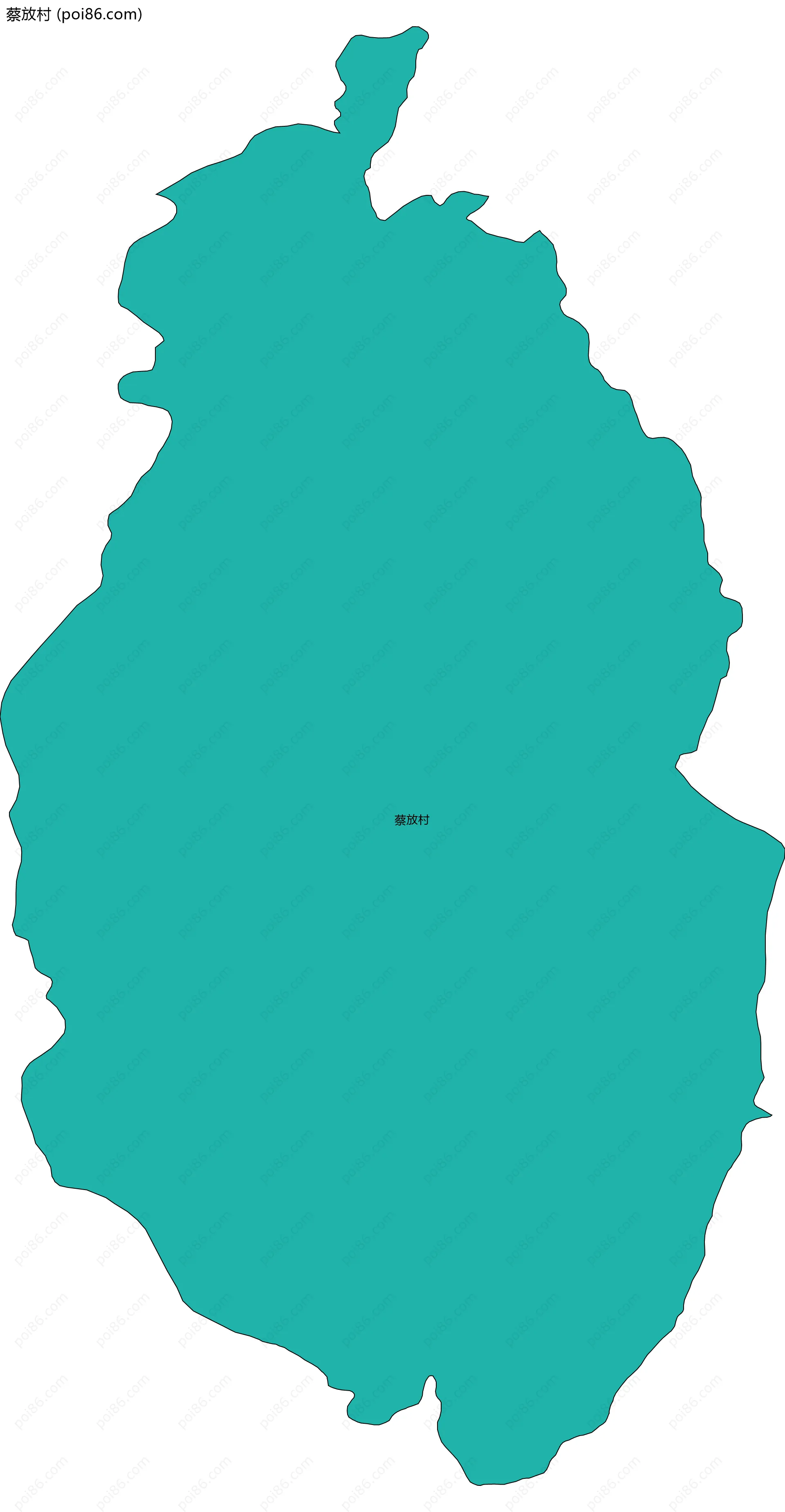 蔡放村边界地图