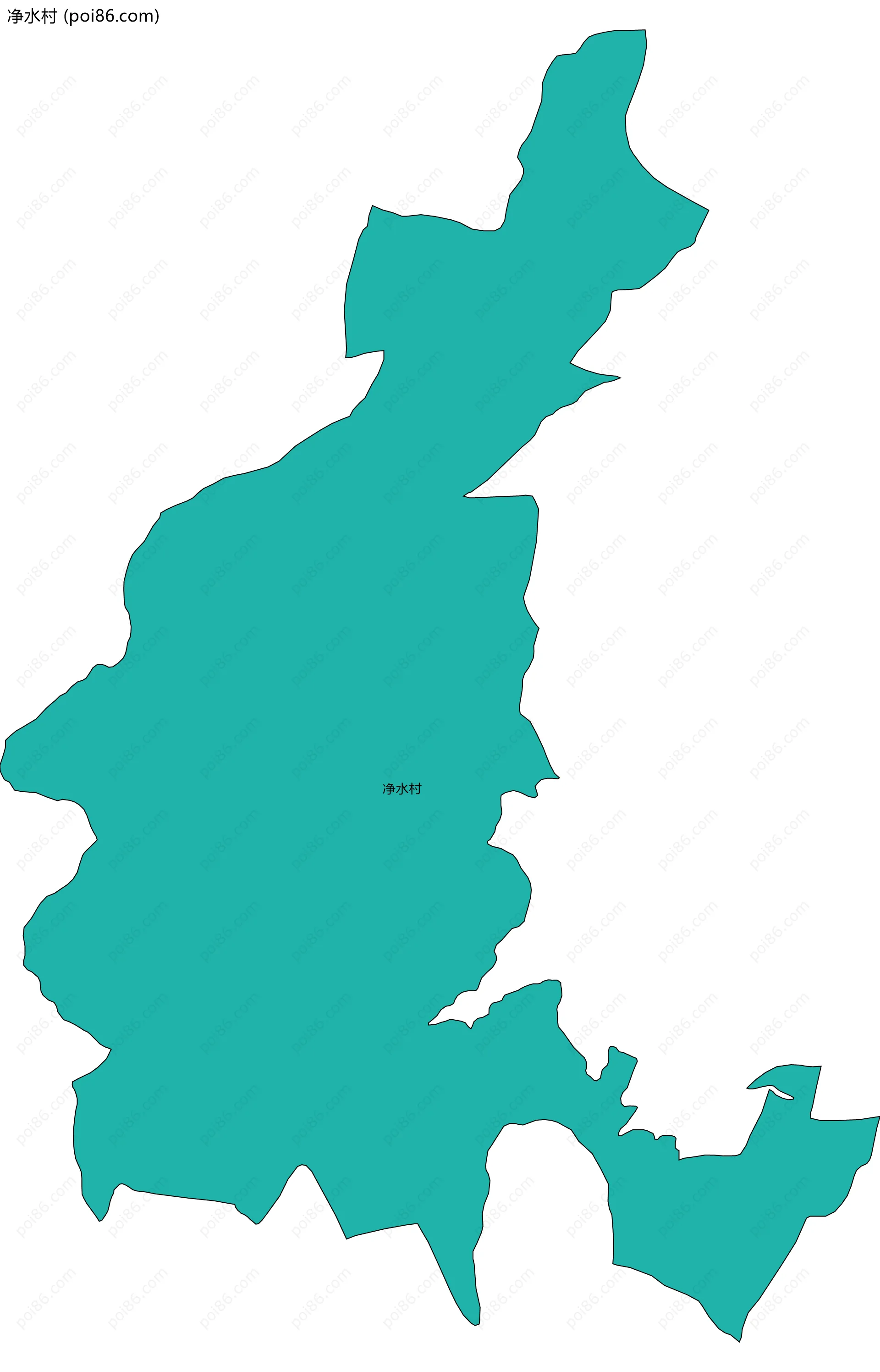 净水村边界地图