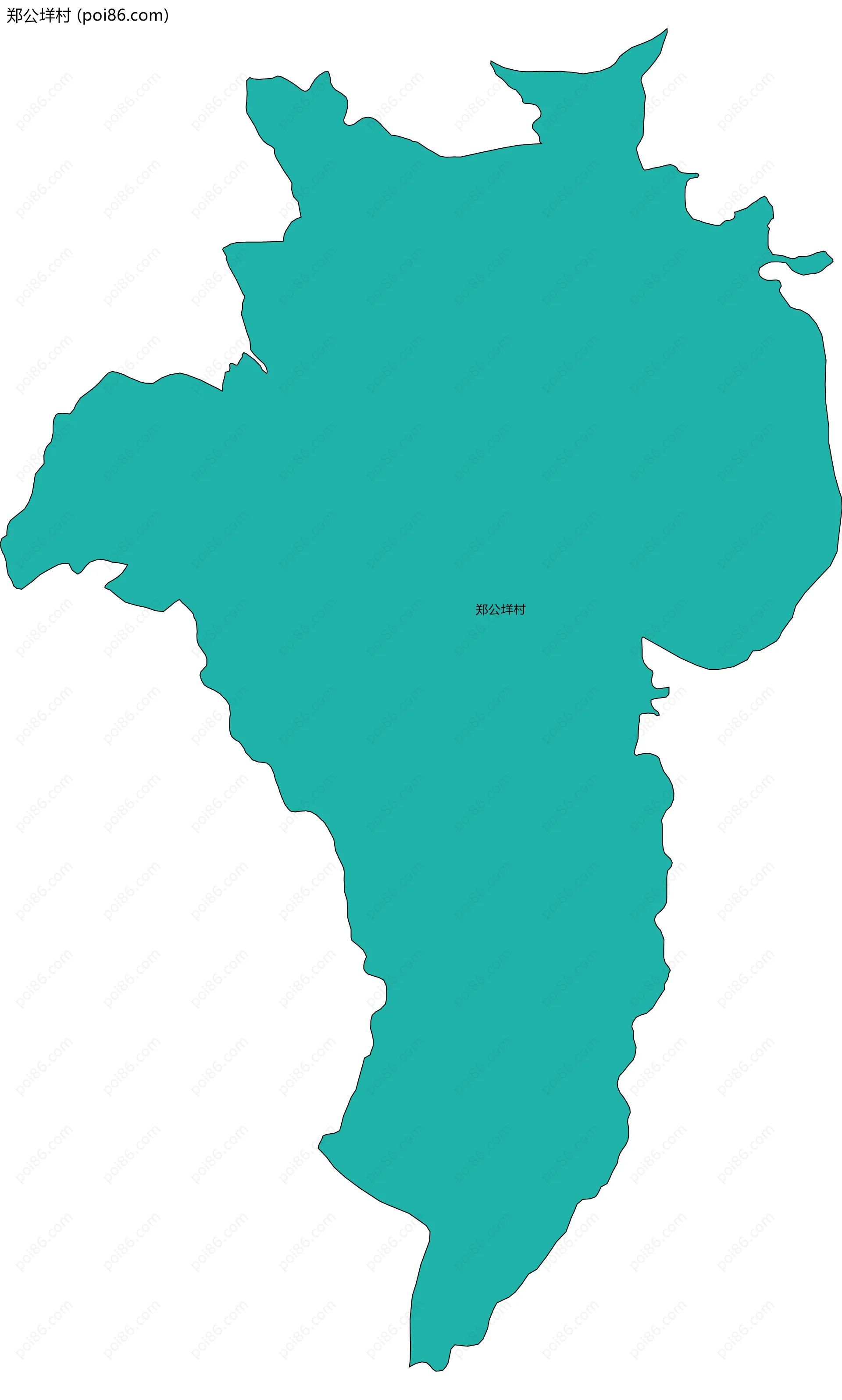 郑公垟村边界地图