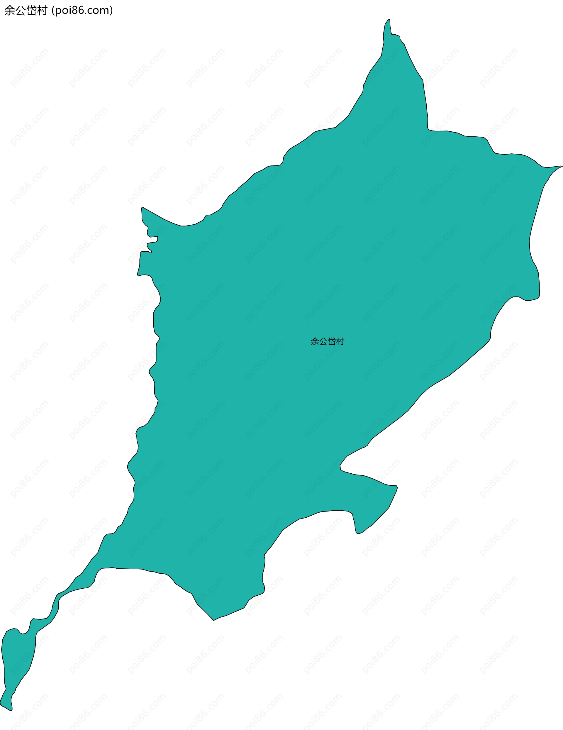 余公岱村边界地图