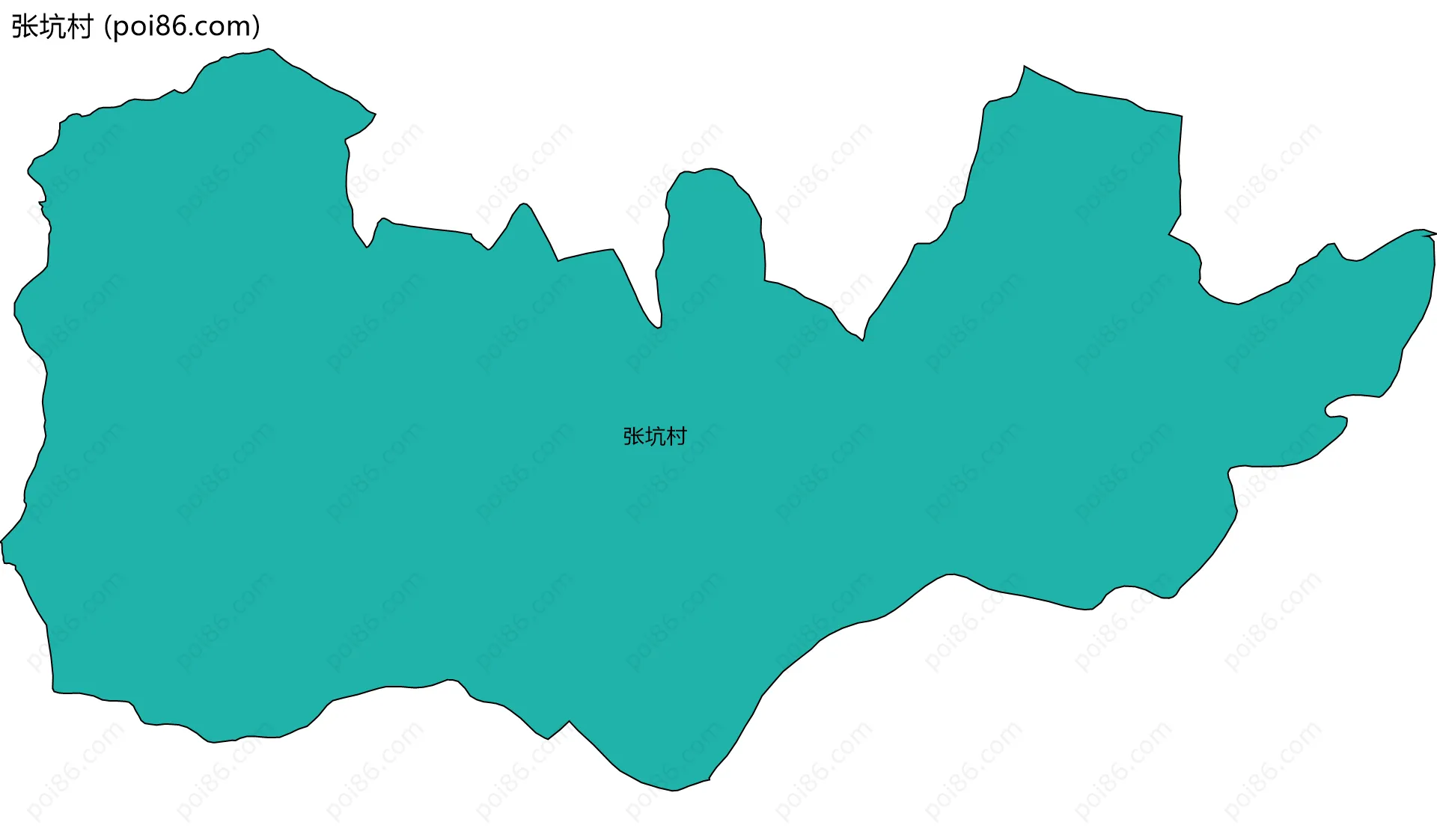 张坑村边界地图