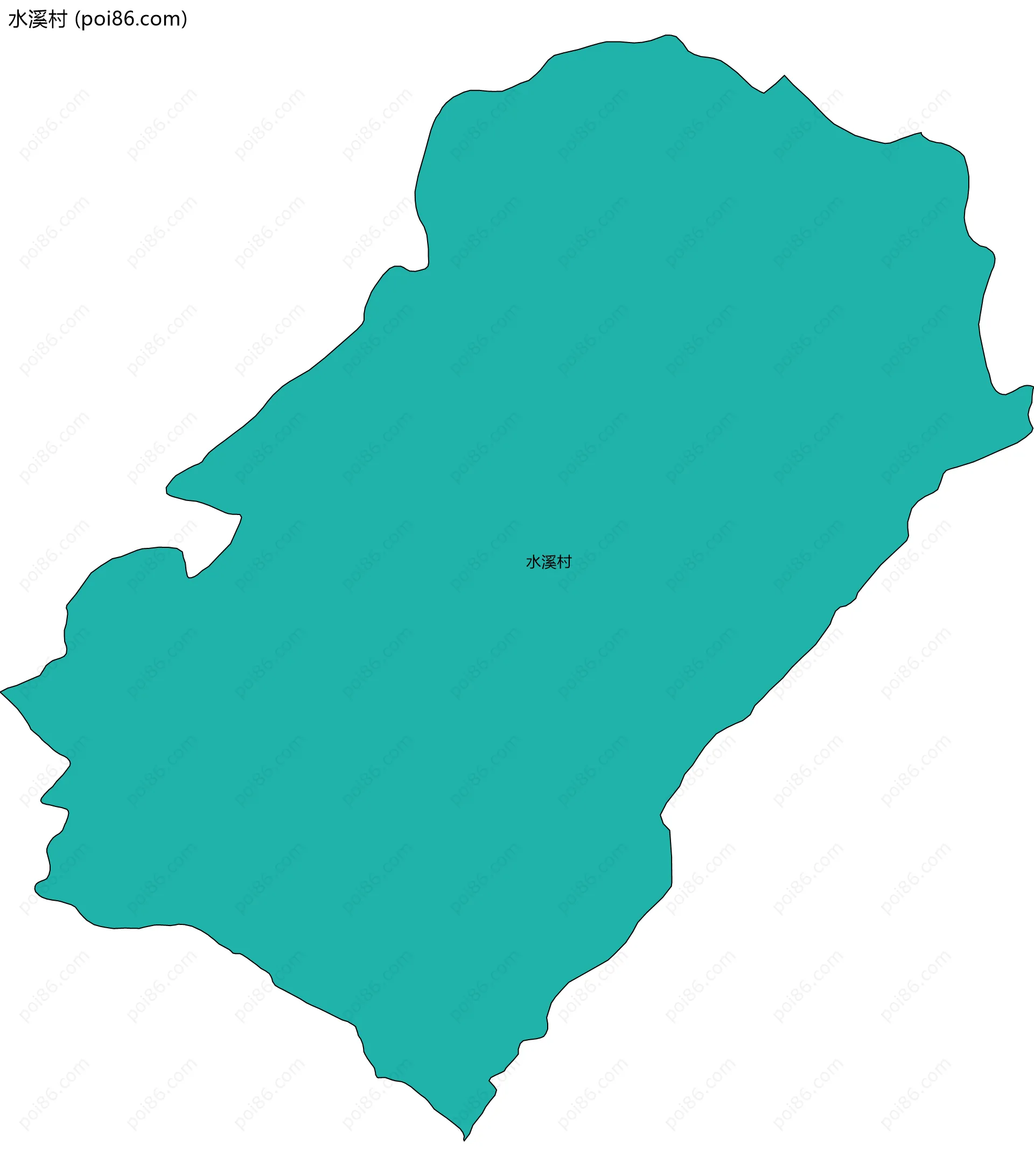 水溪村边界地图