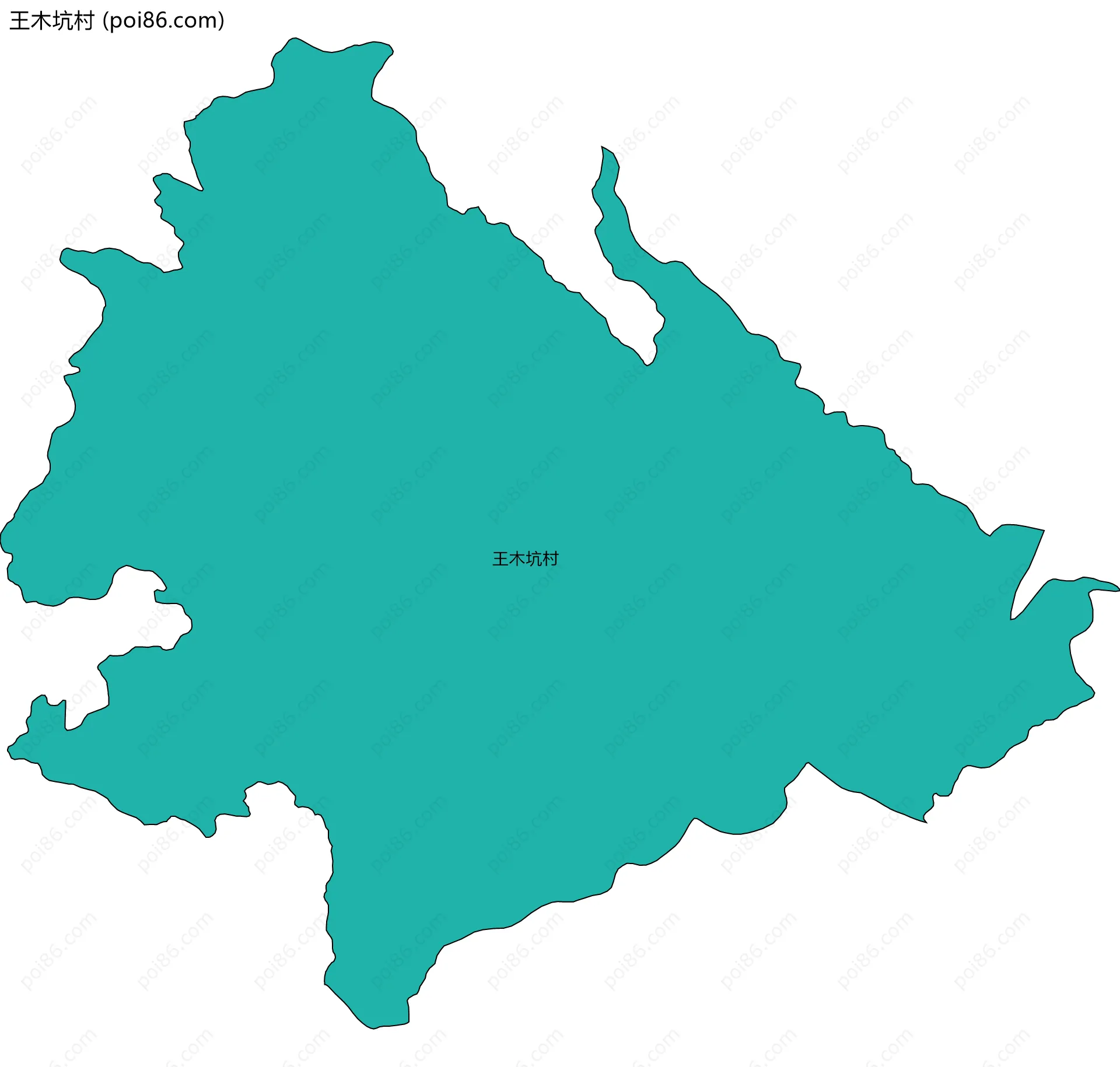 王木坑村边界地图