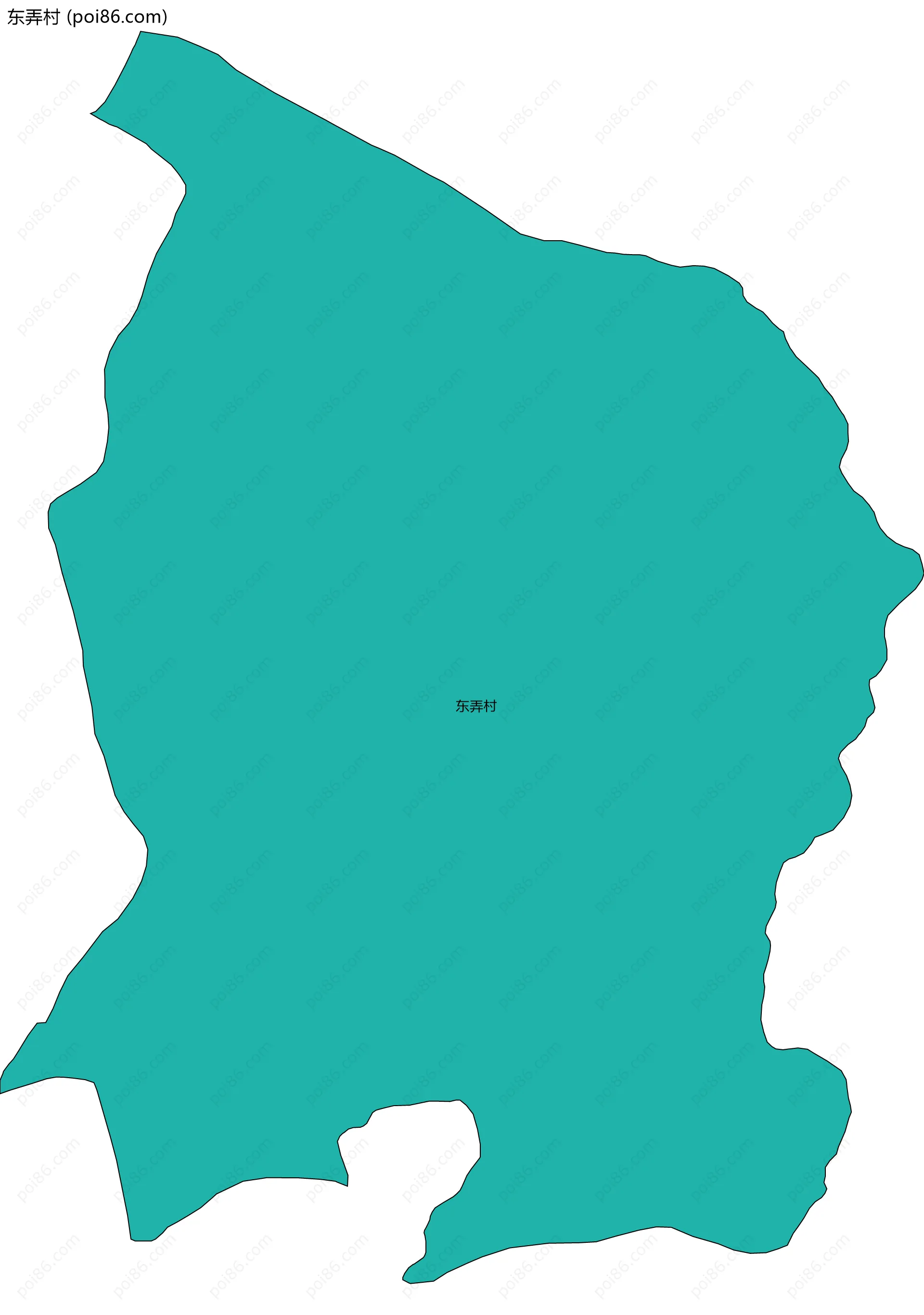东弄村边界地图