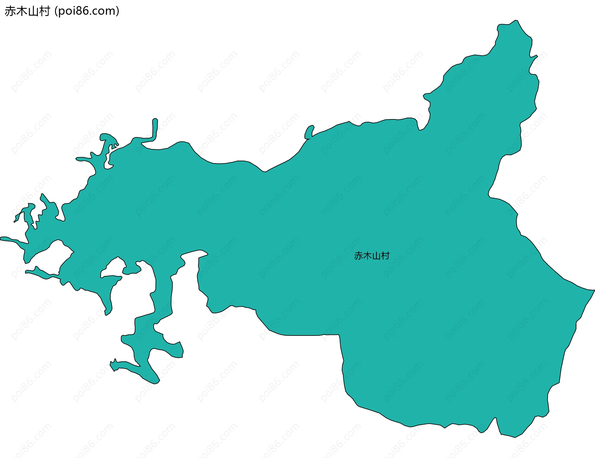 赤木山村边界地图