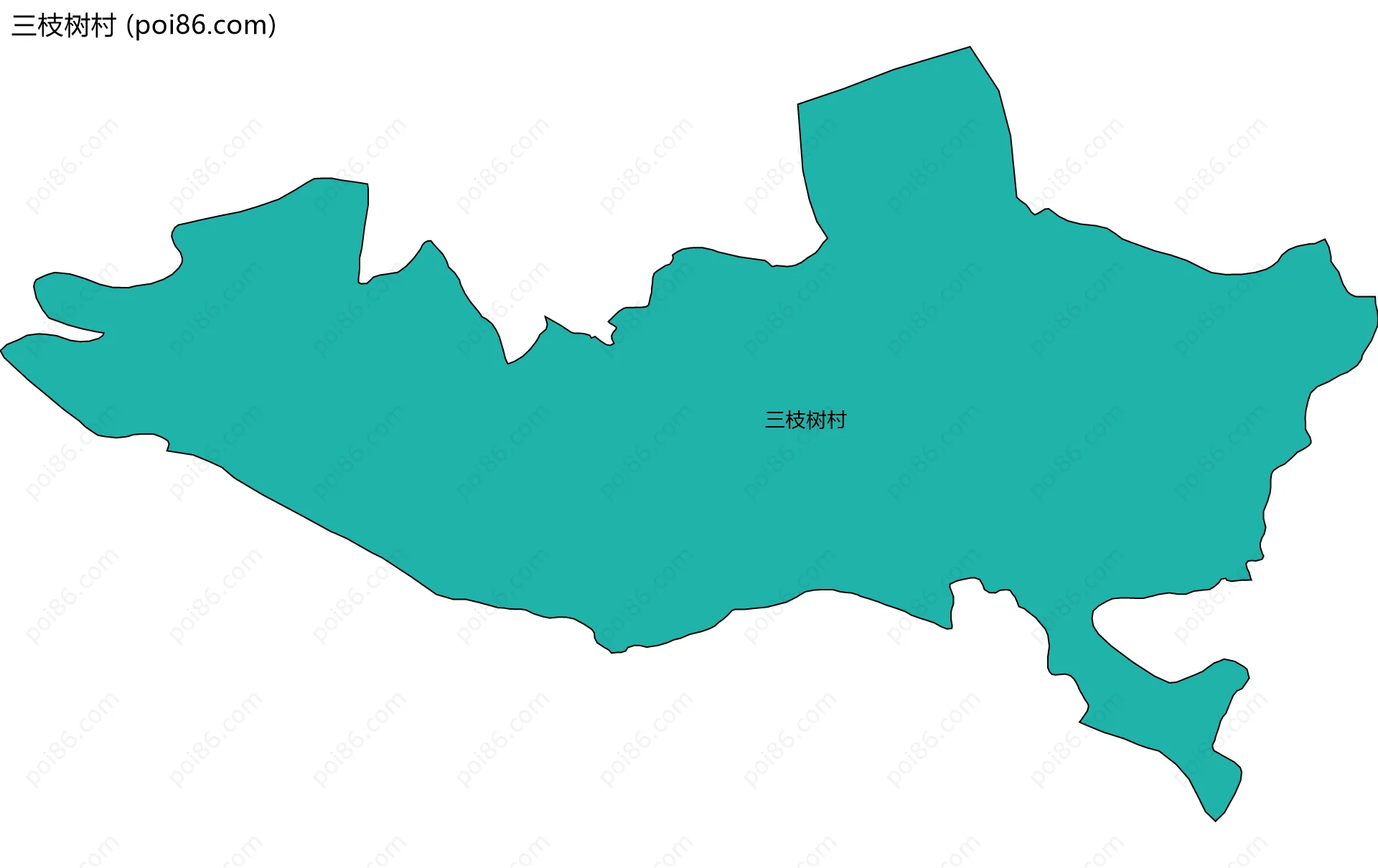 三枝树村边界地图