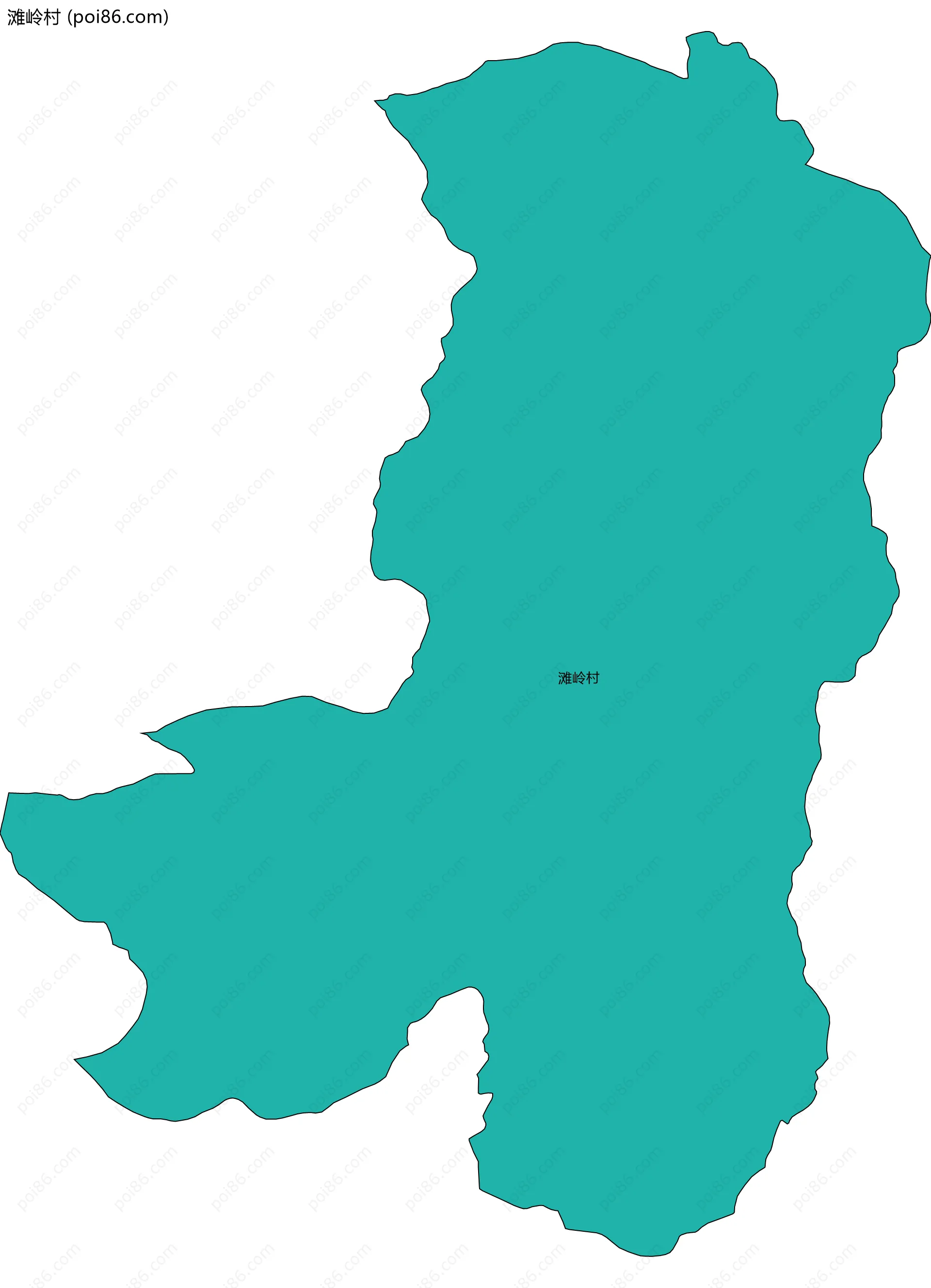 滩岭村边界地图