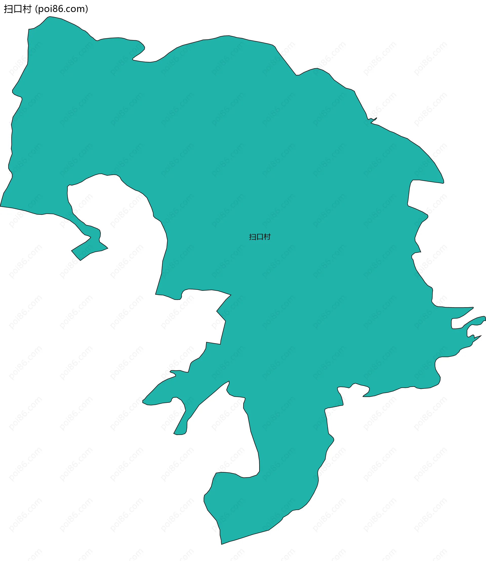 扫口村边界地图