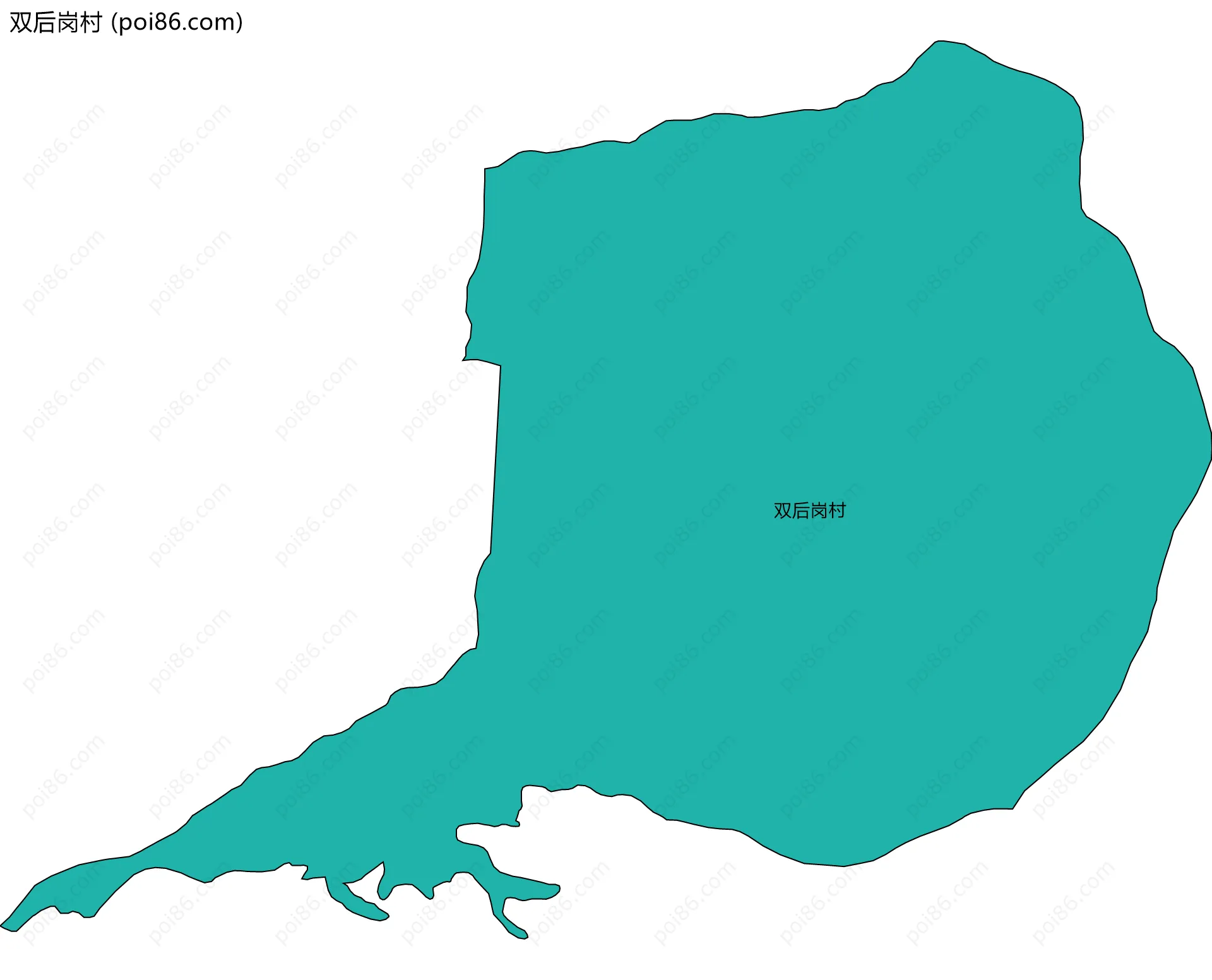 双后岗村边界地图