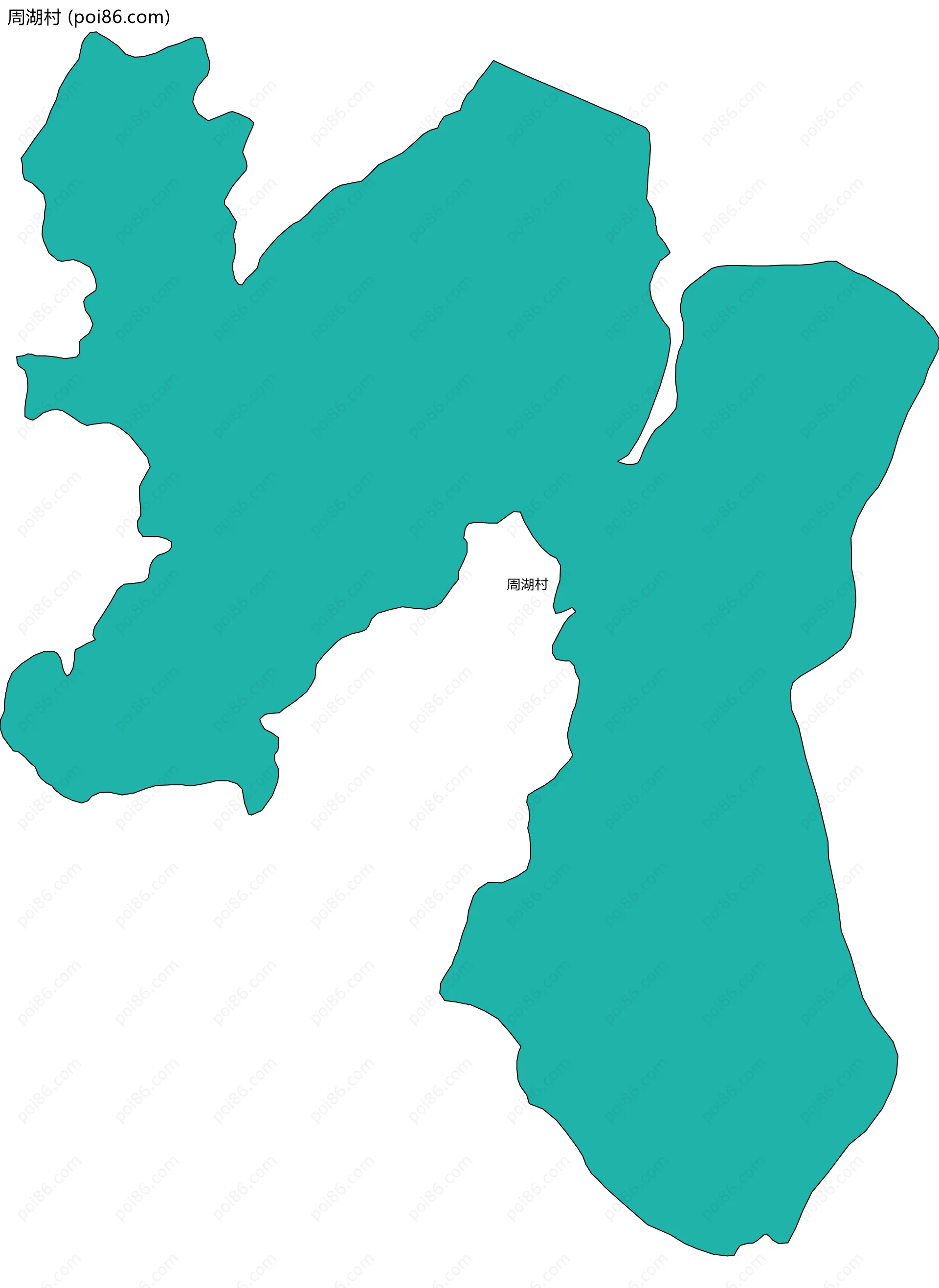 周湖村边界地图