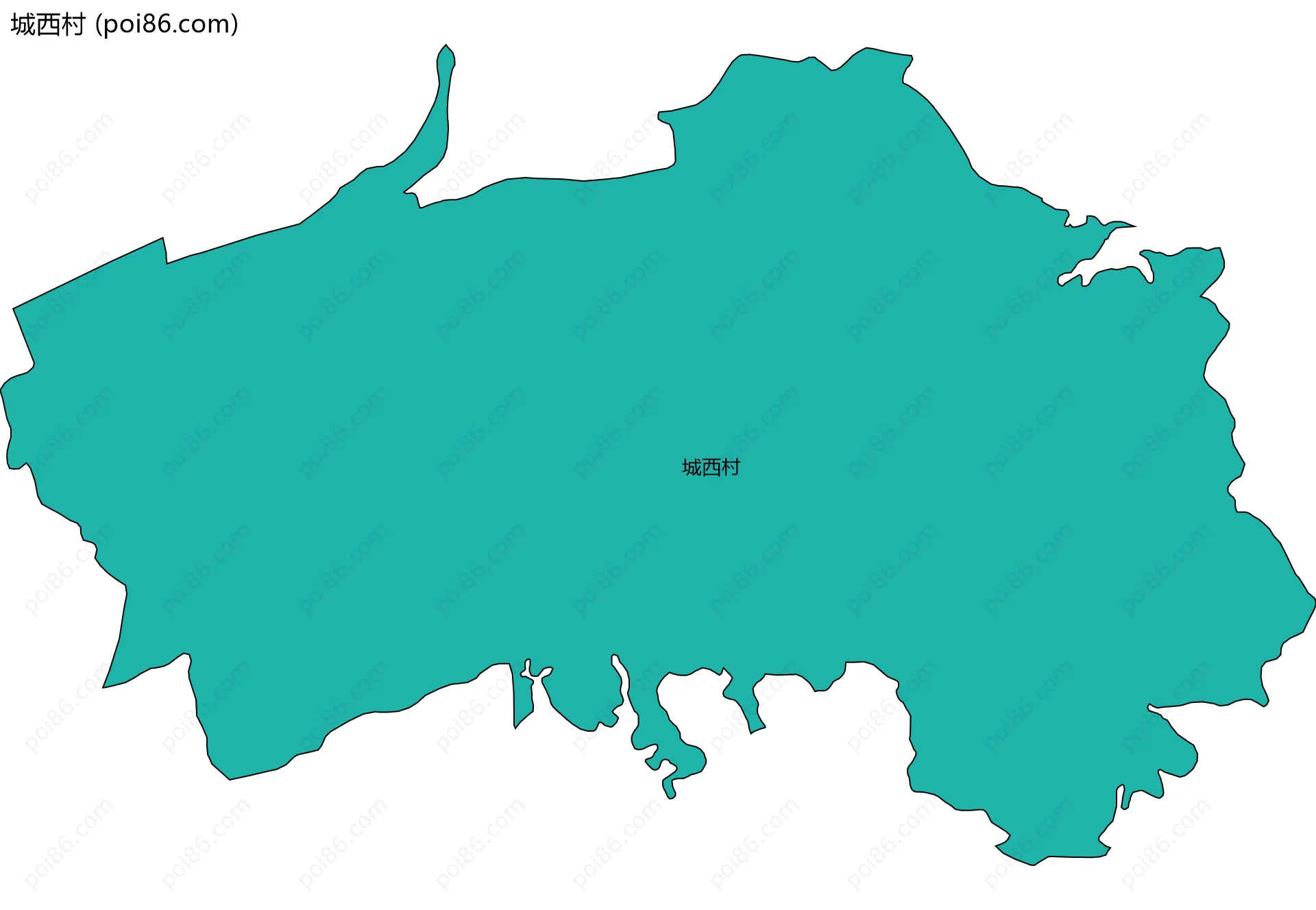 城西村边界地图