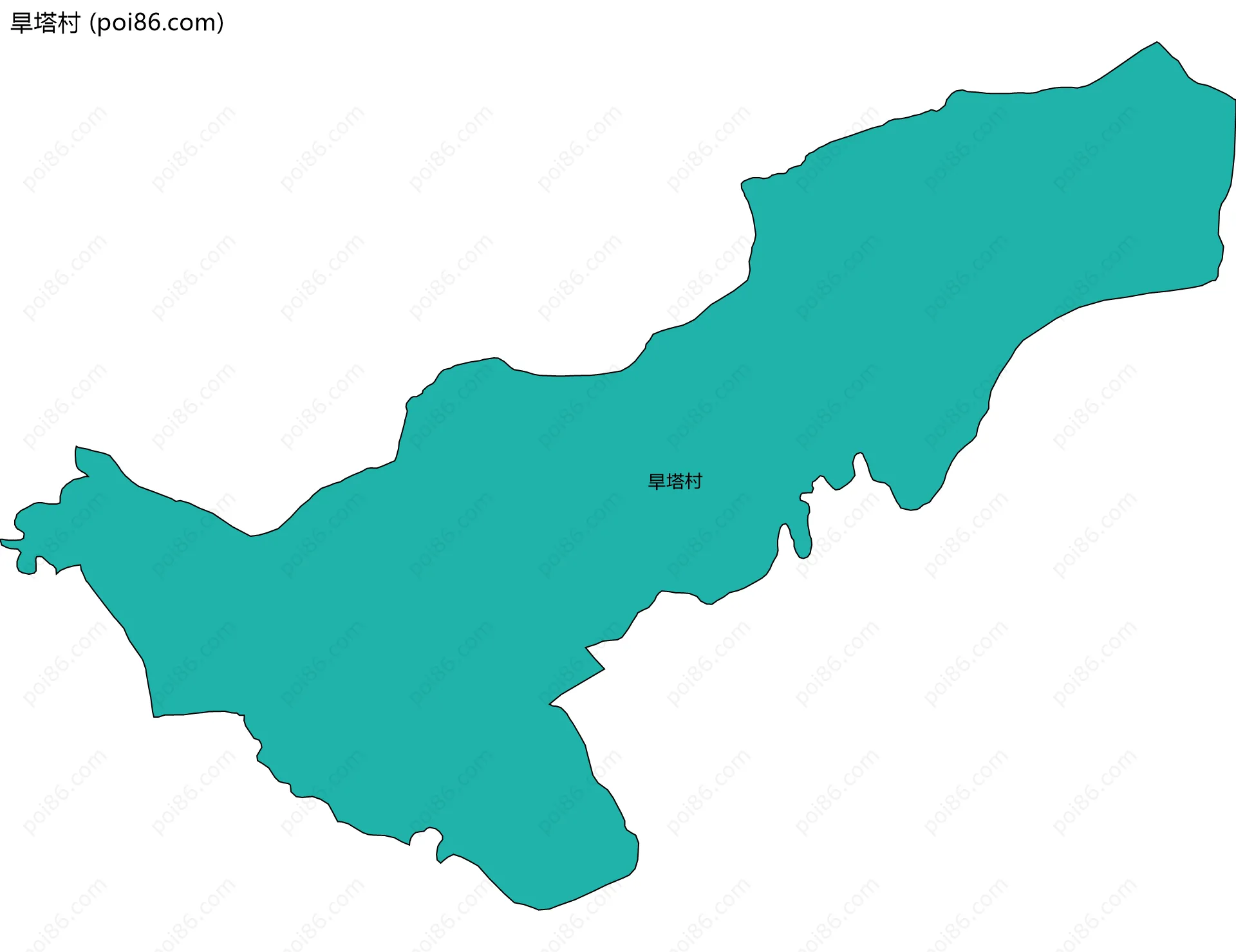 旱塔村边界地图