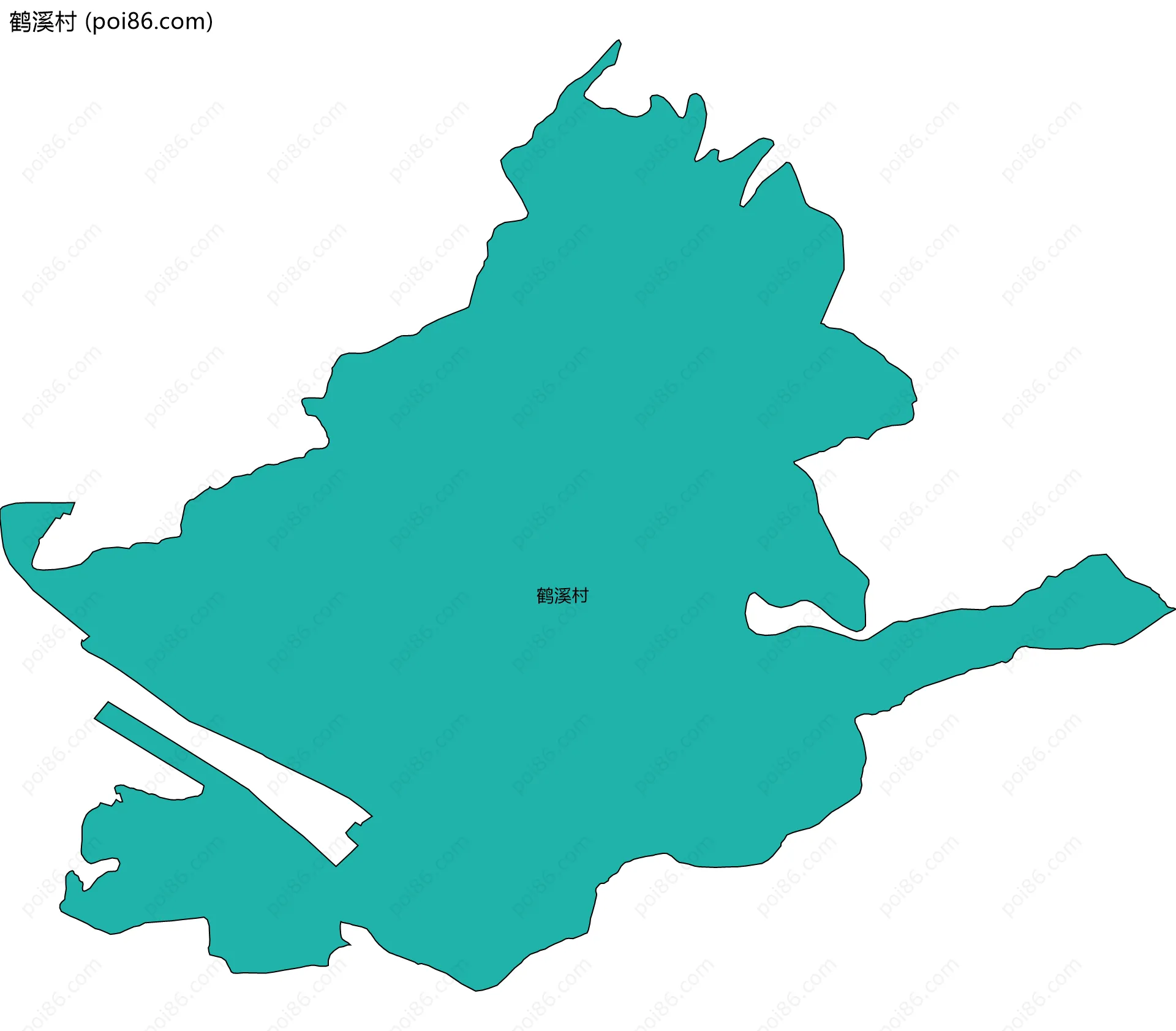 鹤溪村边界地图