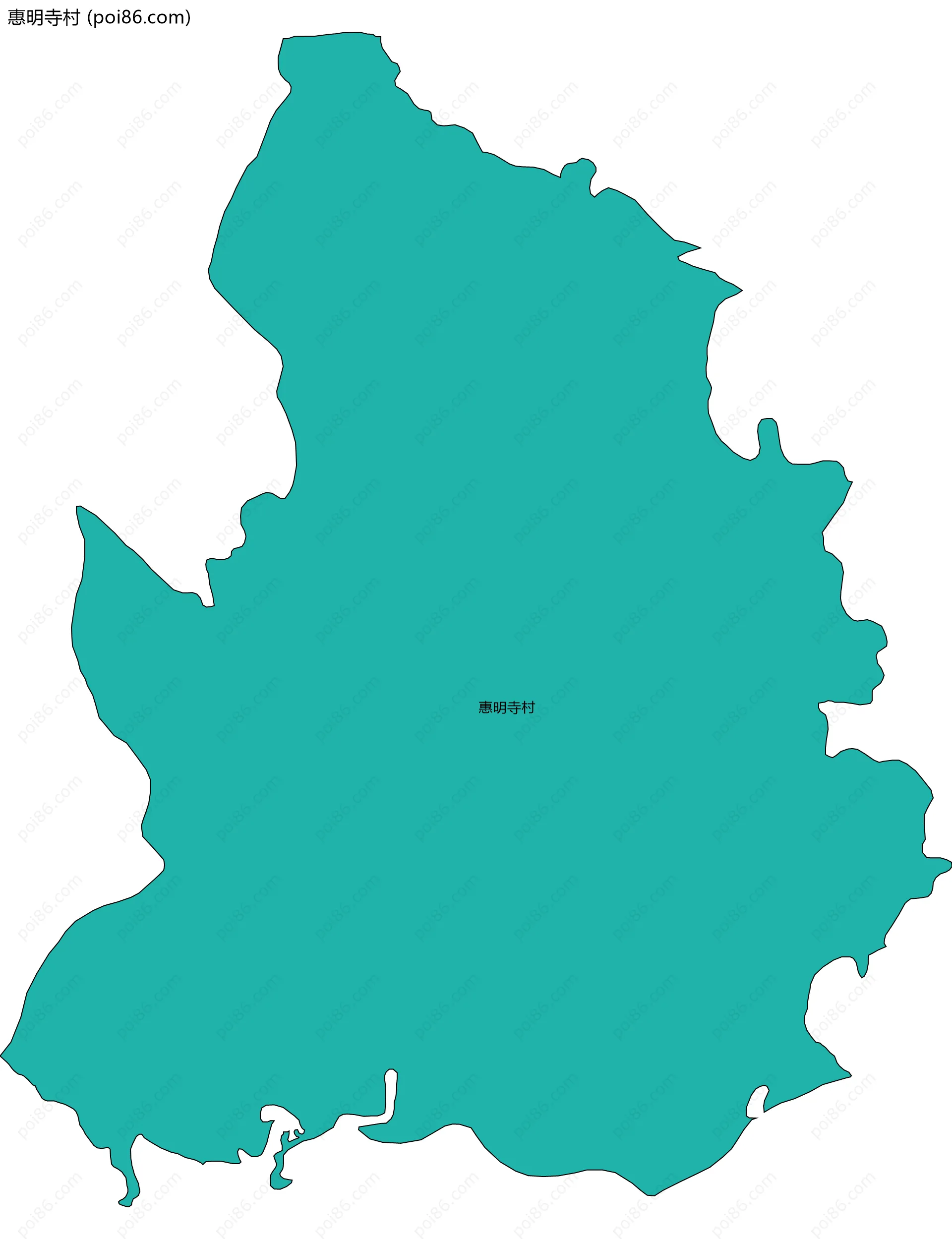 惠明寺村边界地图