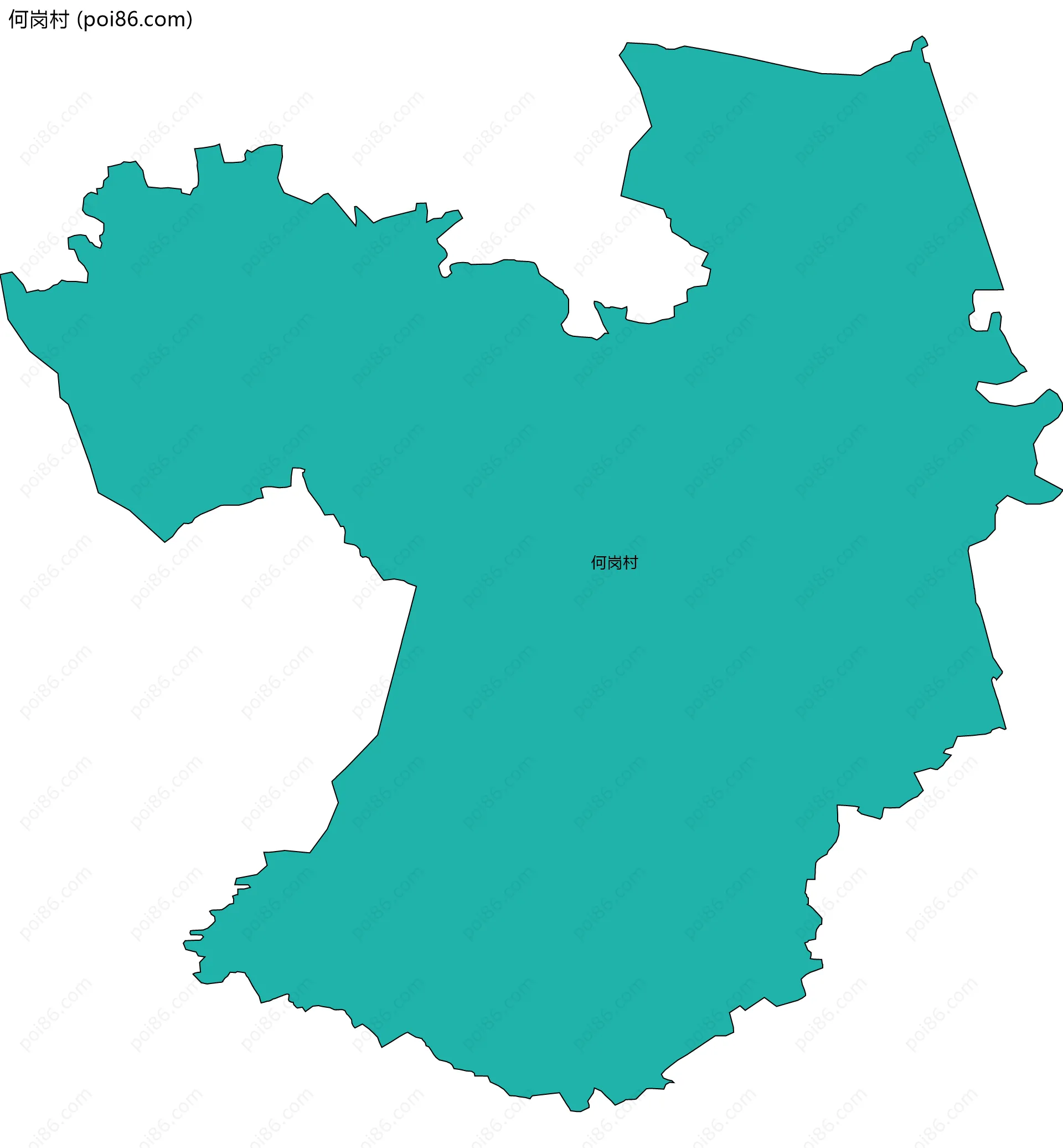 何岗村边界地图