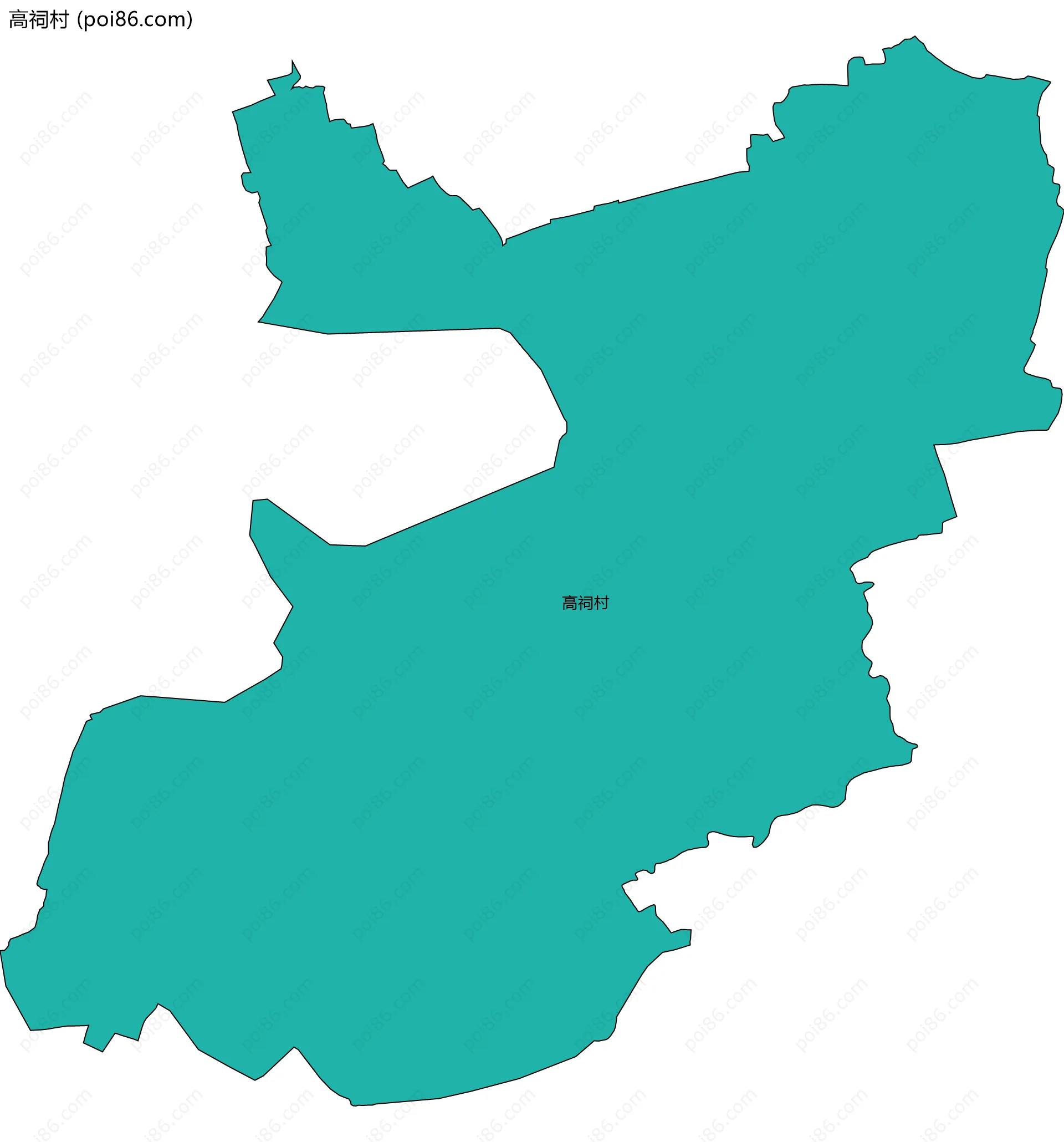高祠村边界地图