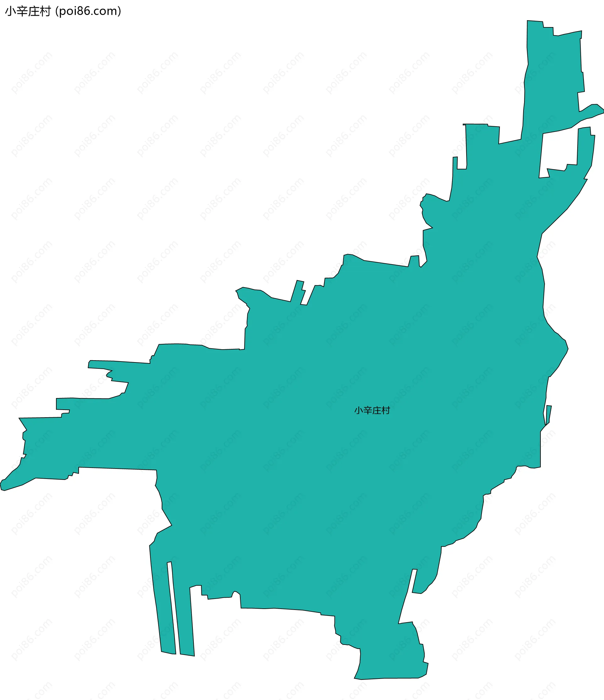 小辛庄村边界地图