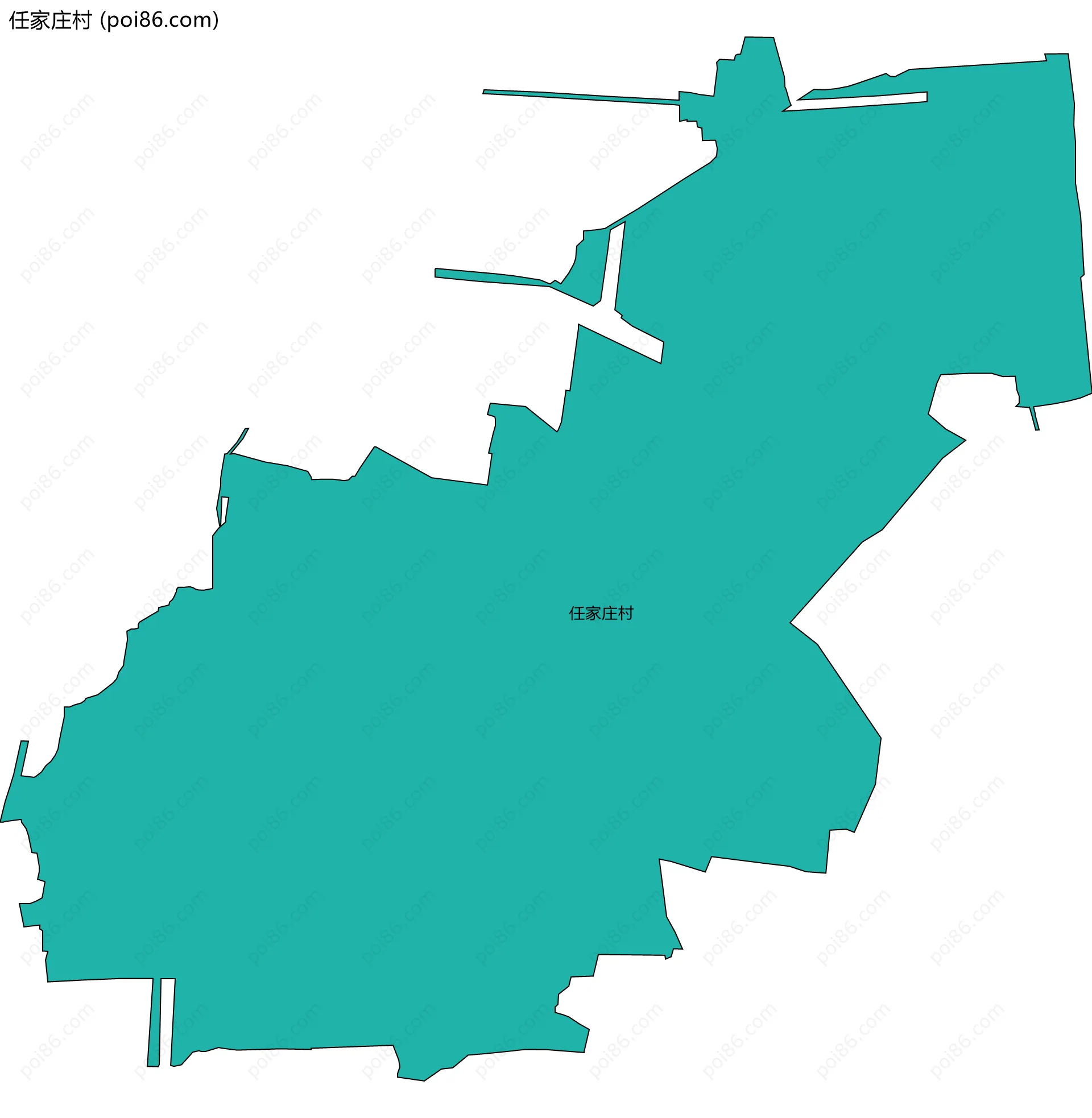 任家庄村边界地图
