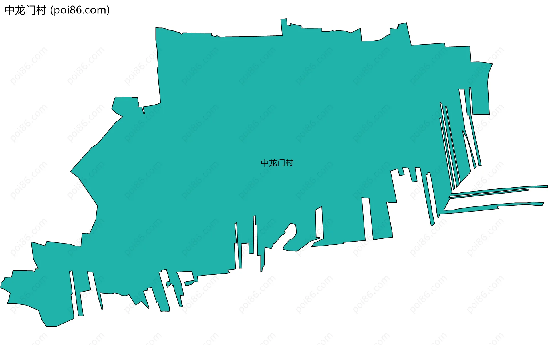 中龙门村边界地图