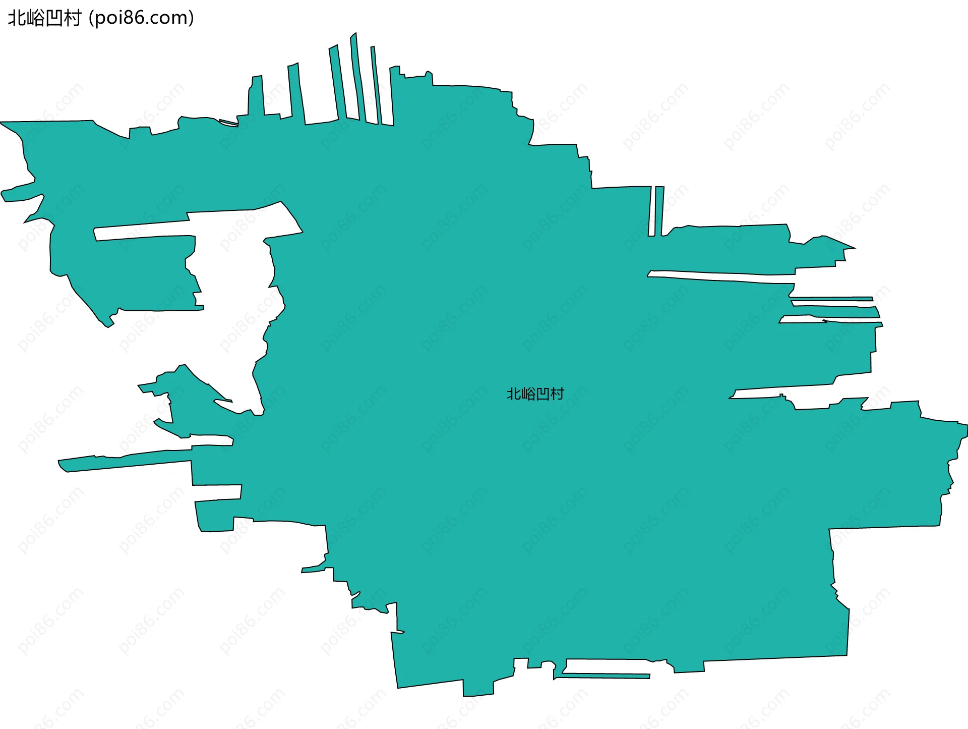 北峪凹村边界地图
