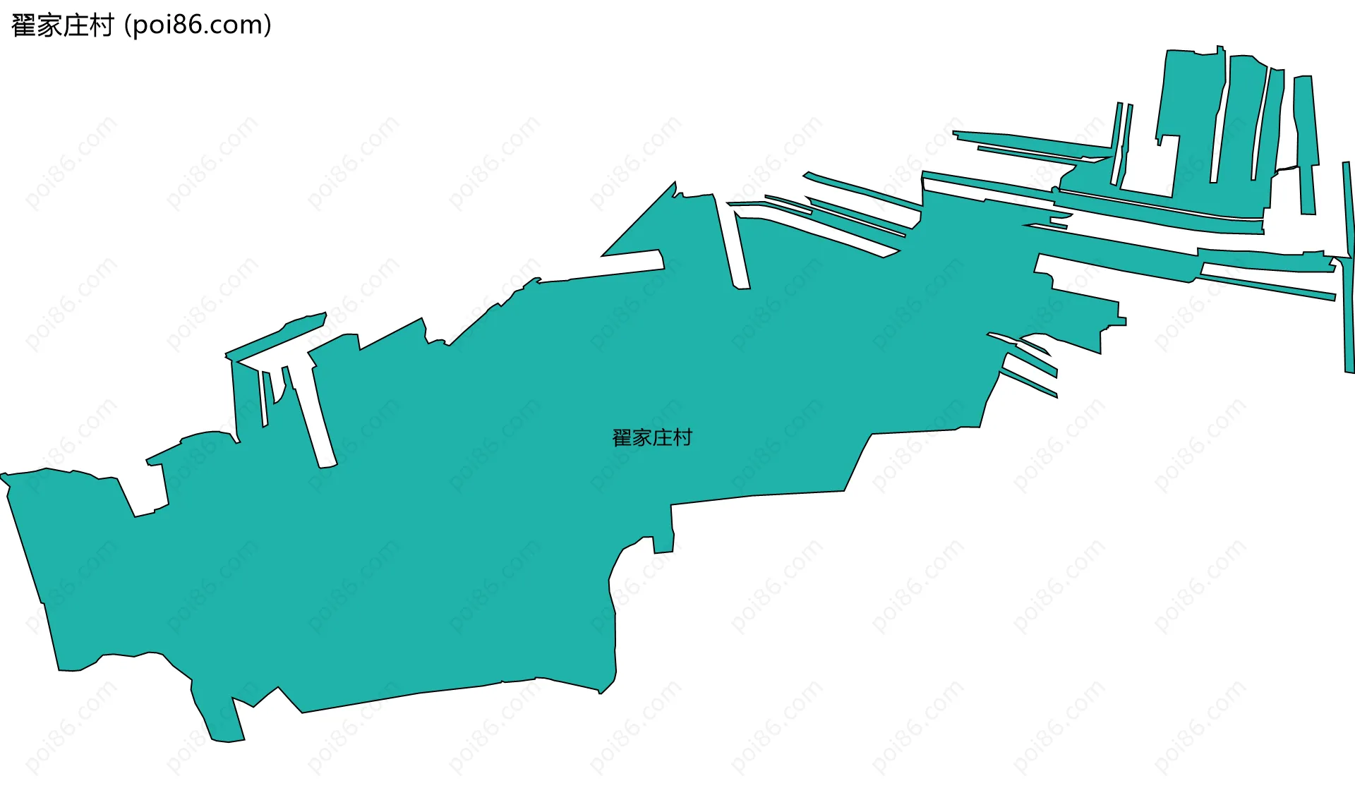 翟家庄村边界地图