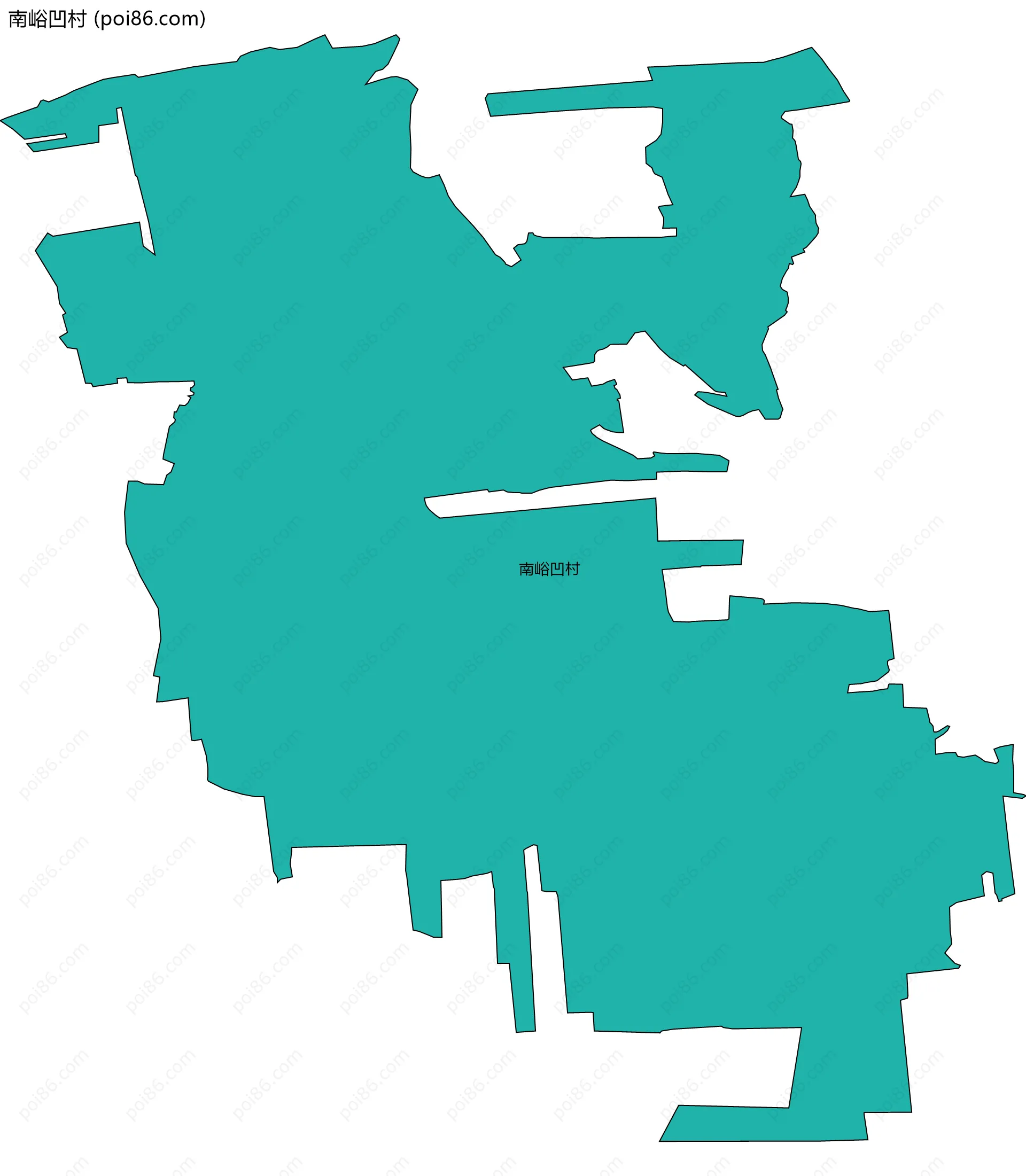 南峪凹村边界地图