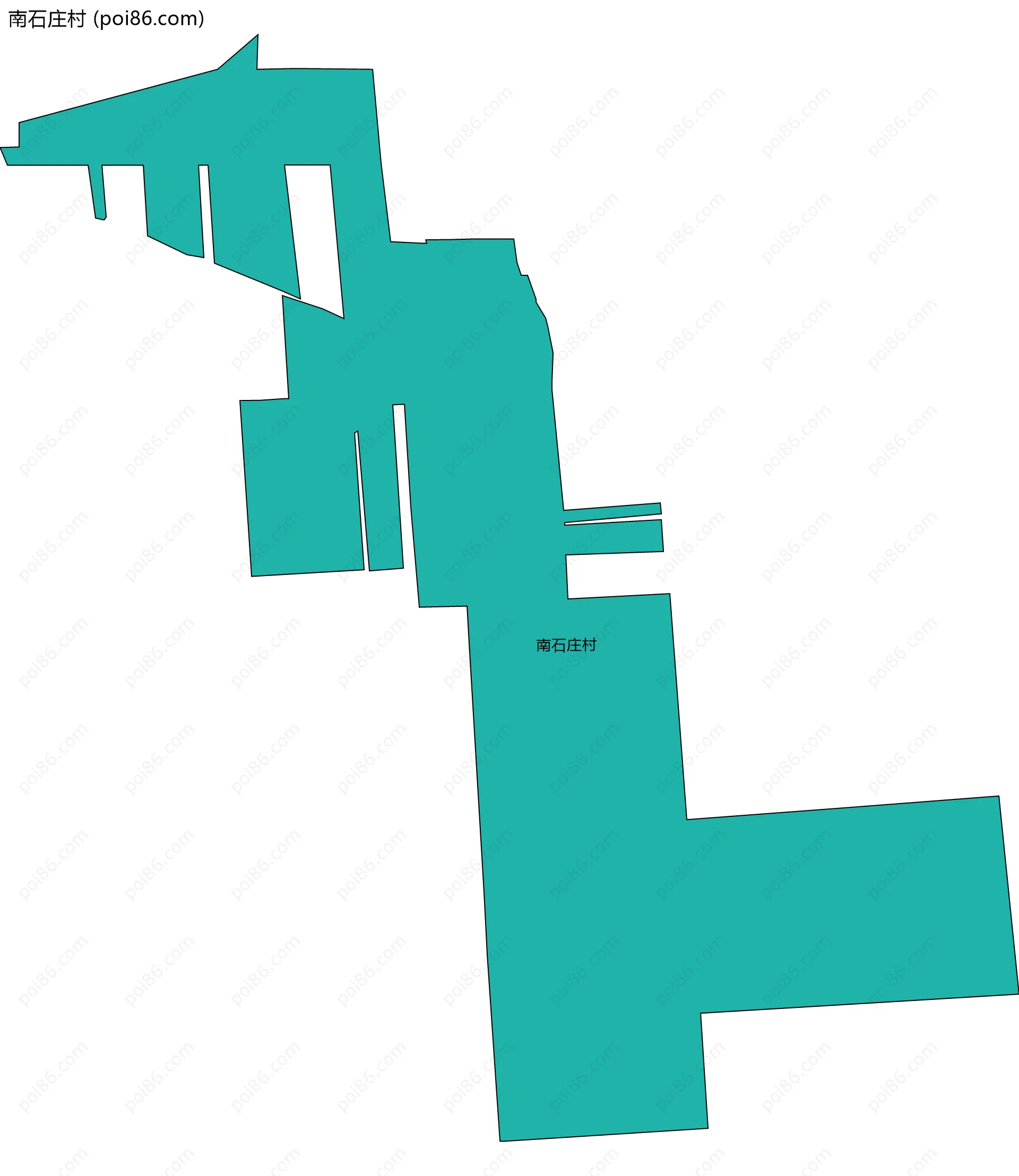 南石庄村边界地图