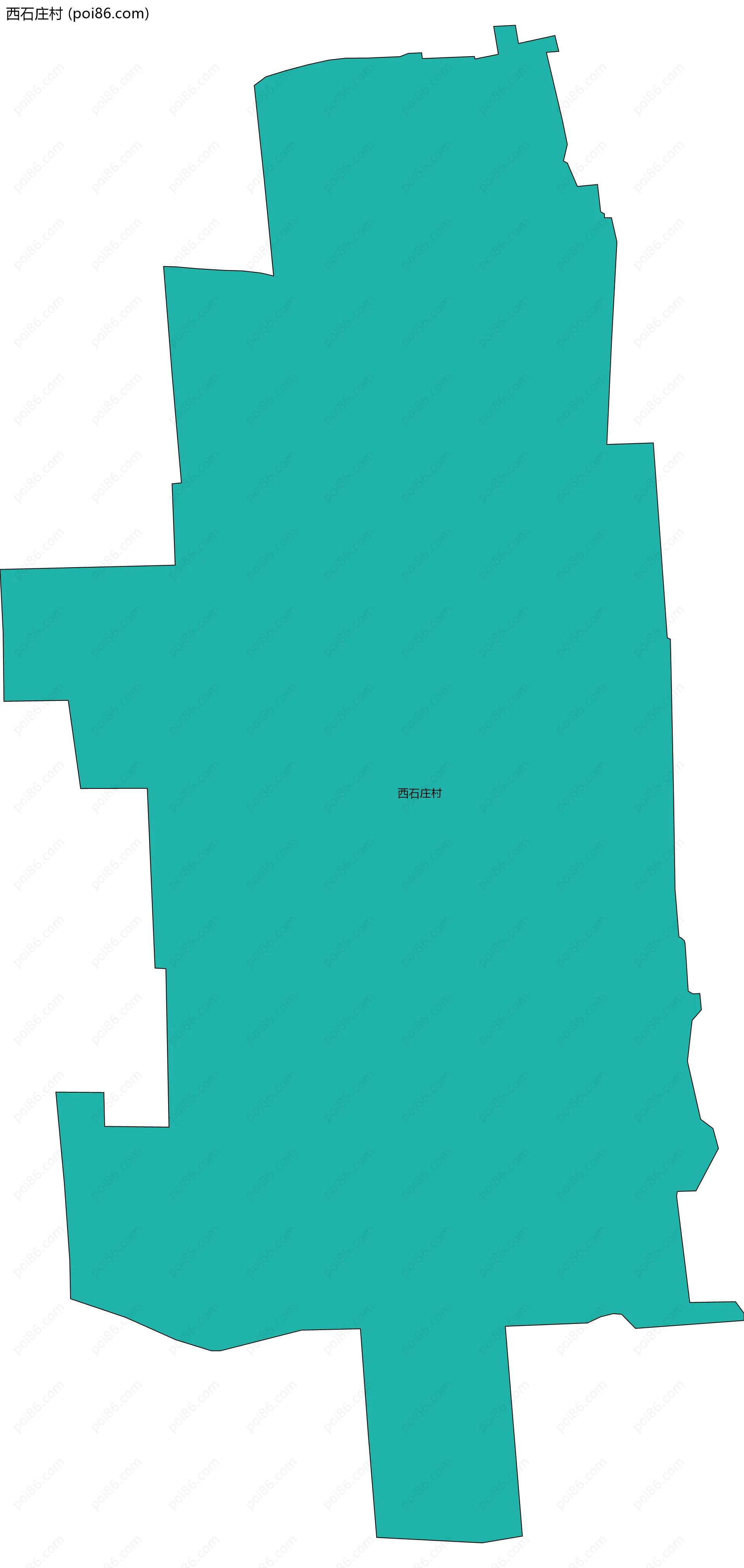 西石庄村边界地图