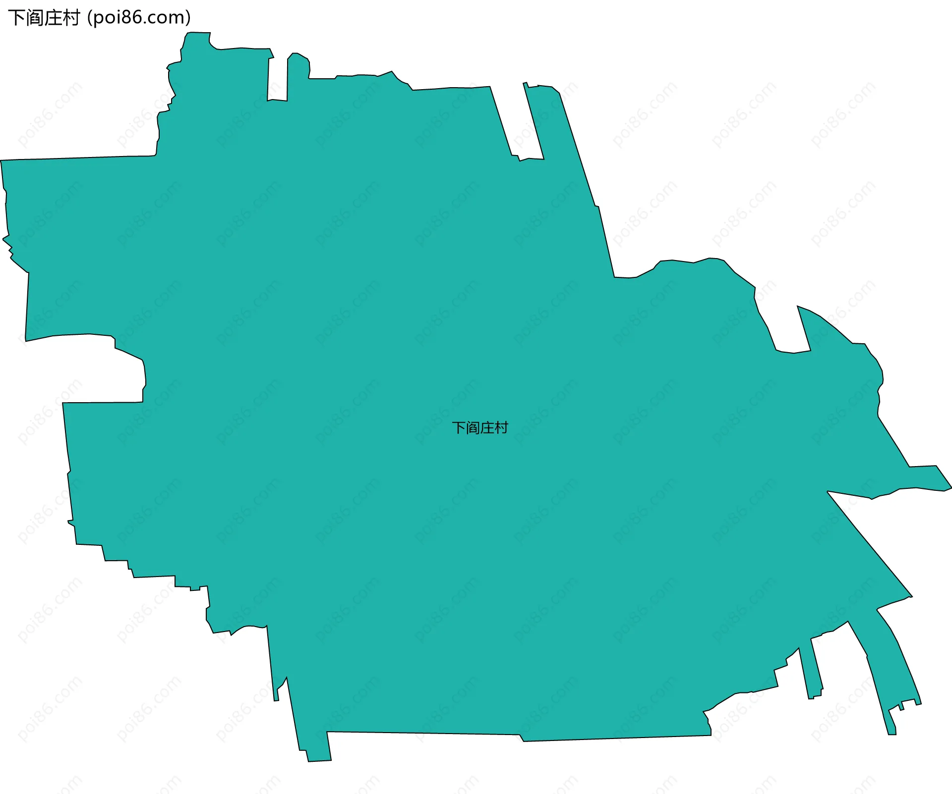 下阎庄村边界地图