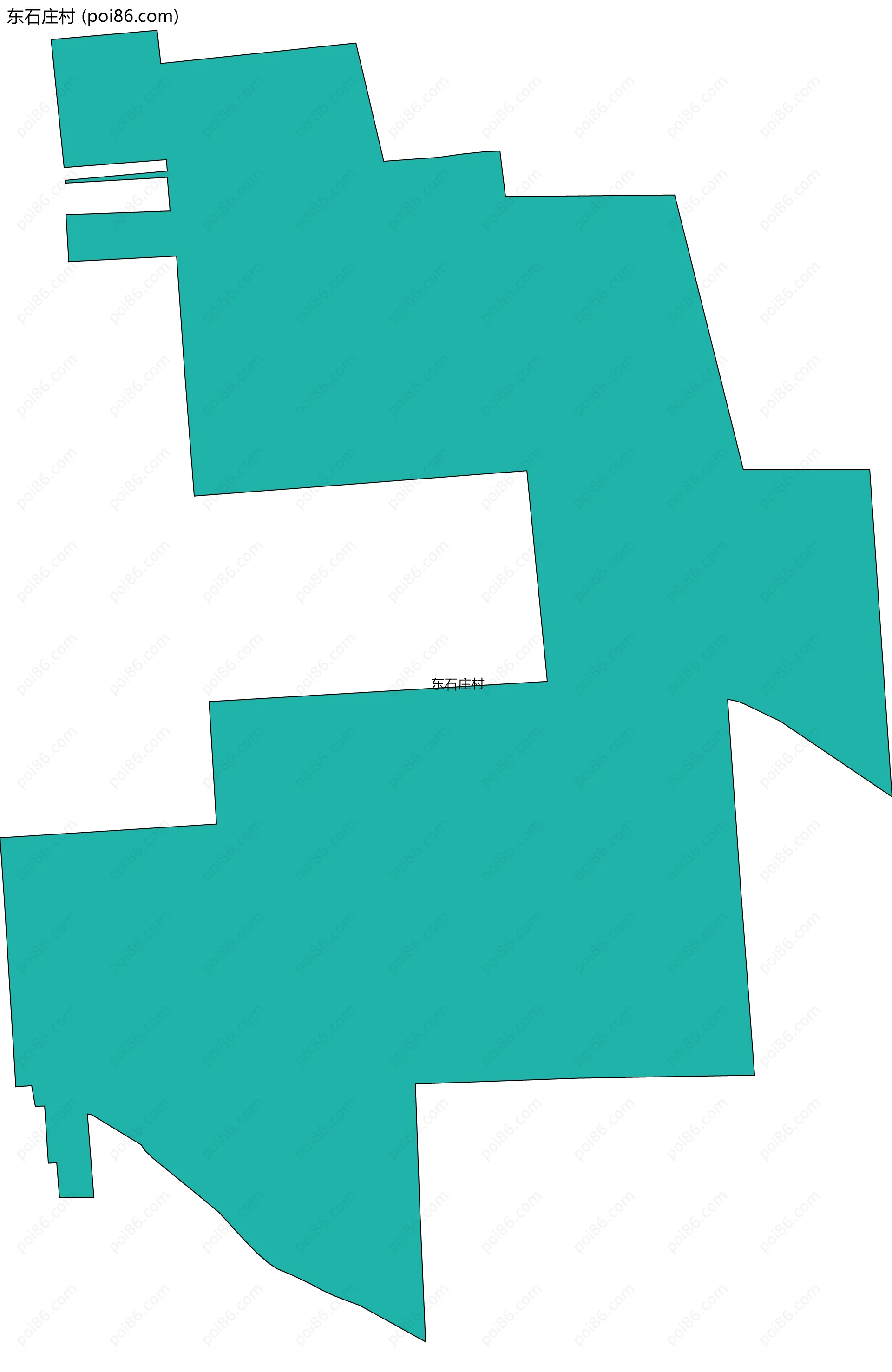 东石庄村边界地图