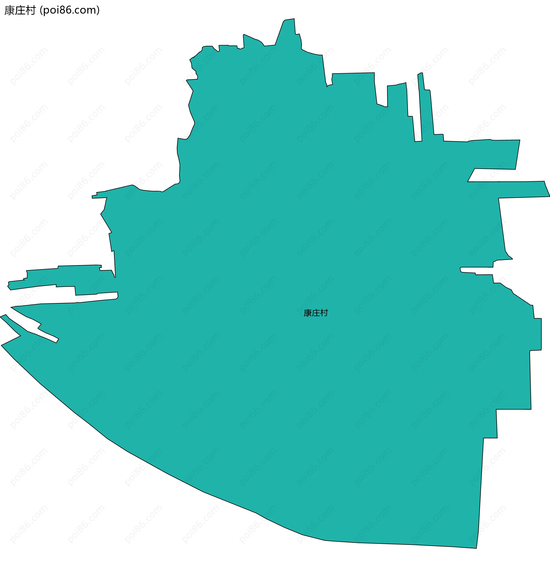 康庄村边界地图