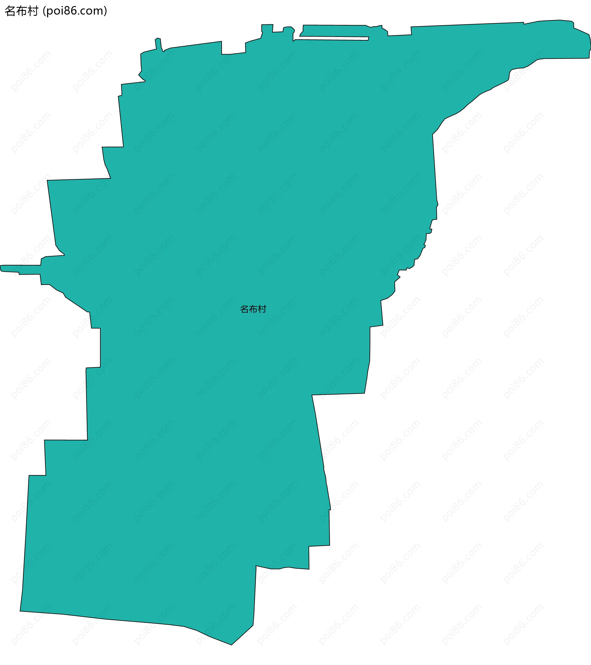 名布村边界地图